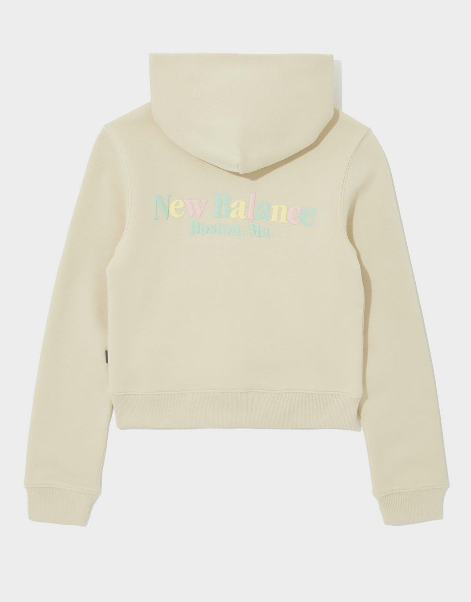 New Balance Girls' Tones Cropped Full Zip Hoodie Junior