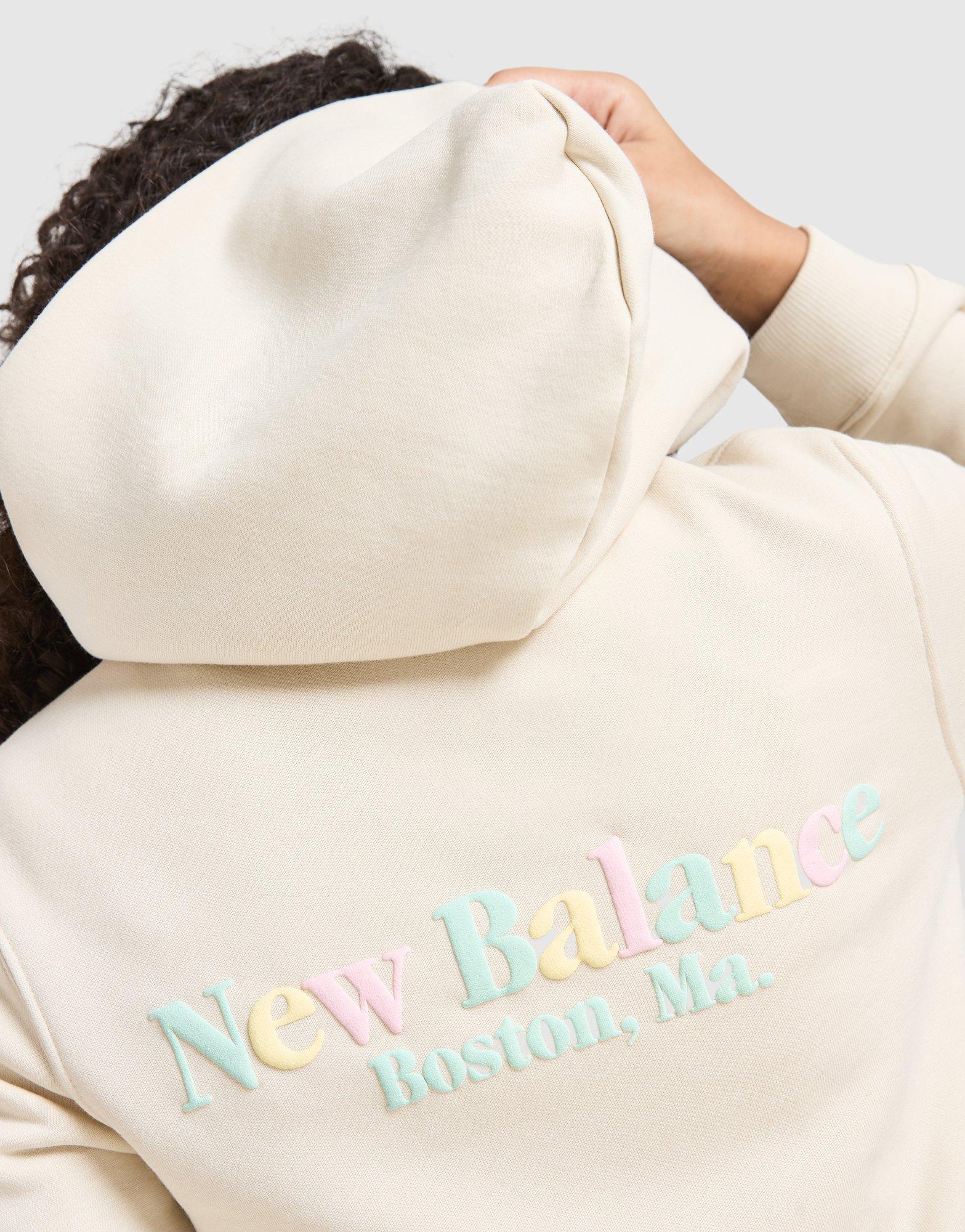 New Balance Girls' Tones Cropped Full Zip Hoodie Junior