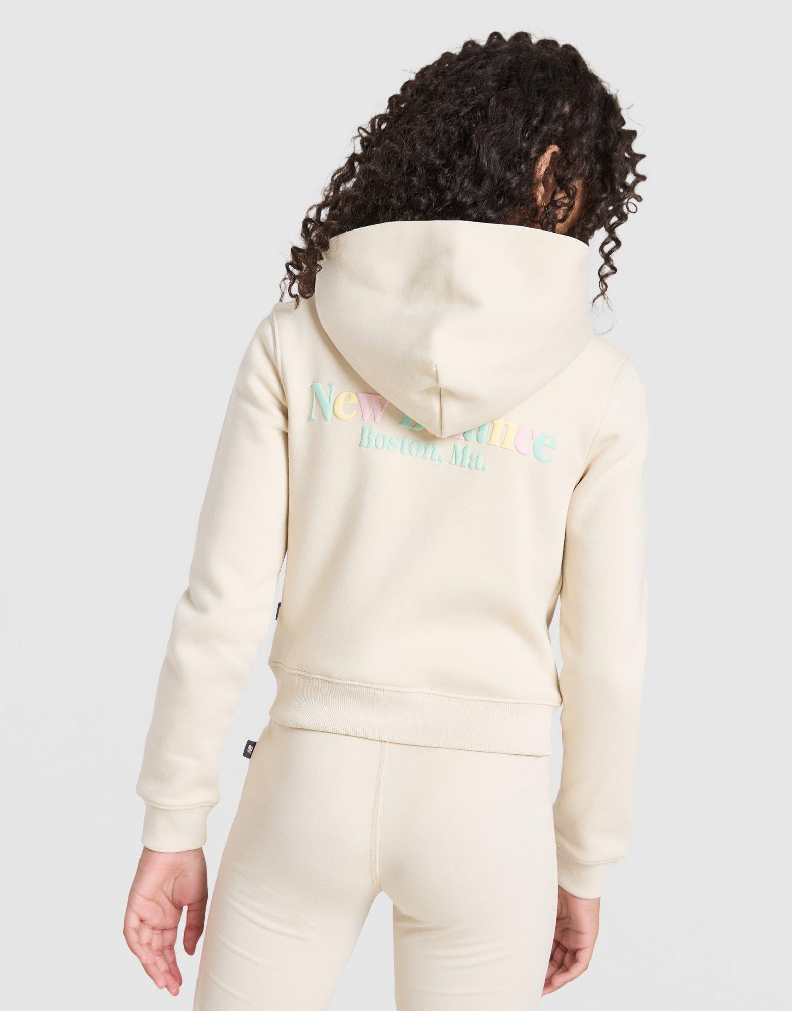 New Balance Girls' Tones Cropped Full Zip Hoodie Junior