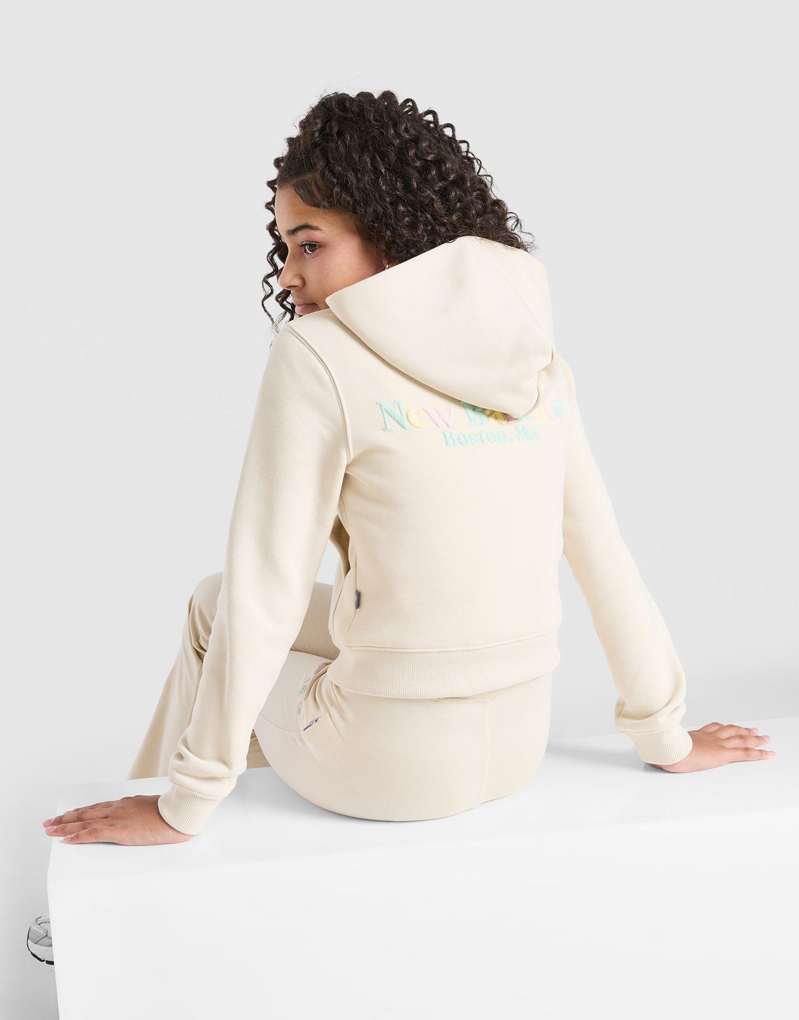 New Balance Girls' Tones Cropped Full Zip Hoodie Junior
