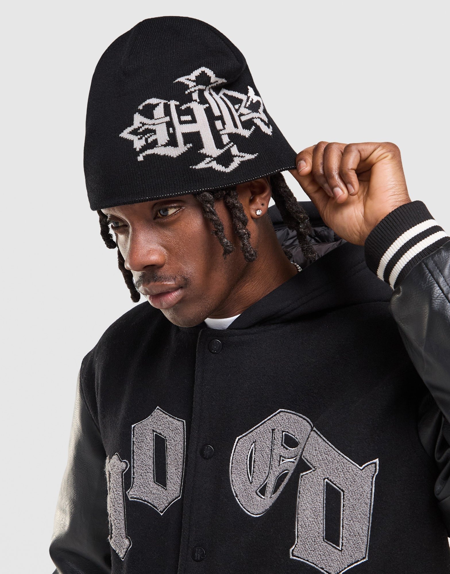 Black Hoodrich Virtux Skull Beanie Hat - JD Sports Global