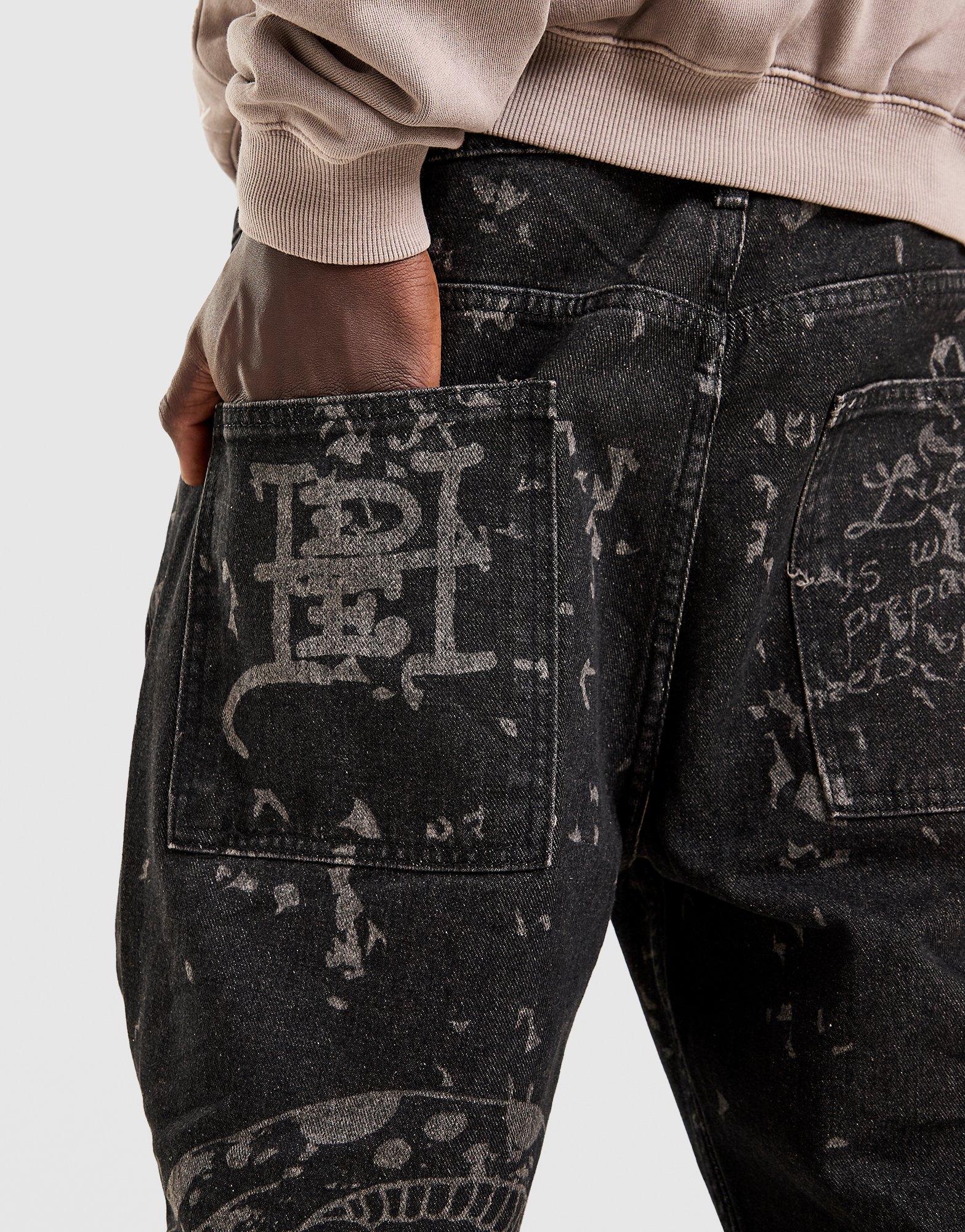 Ed Hardy Dragon All Over Print Jeans