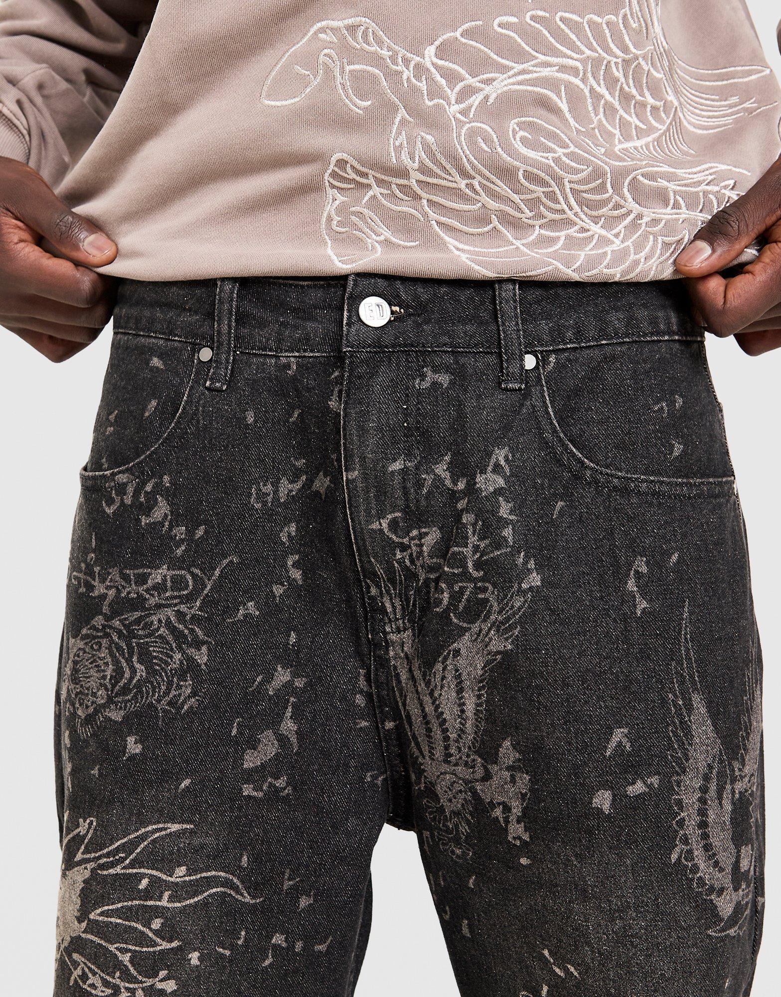 Ed Hardy Dragon All Over Print Jeans