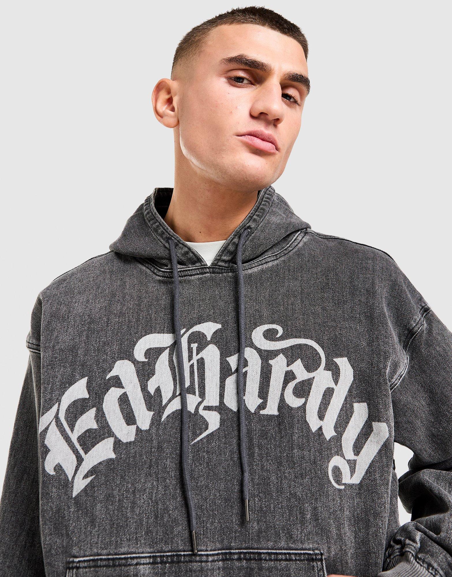 Ed Hardy Acid Wash Denim Hoodie