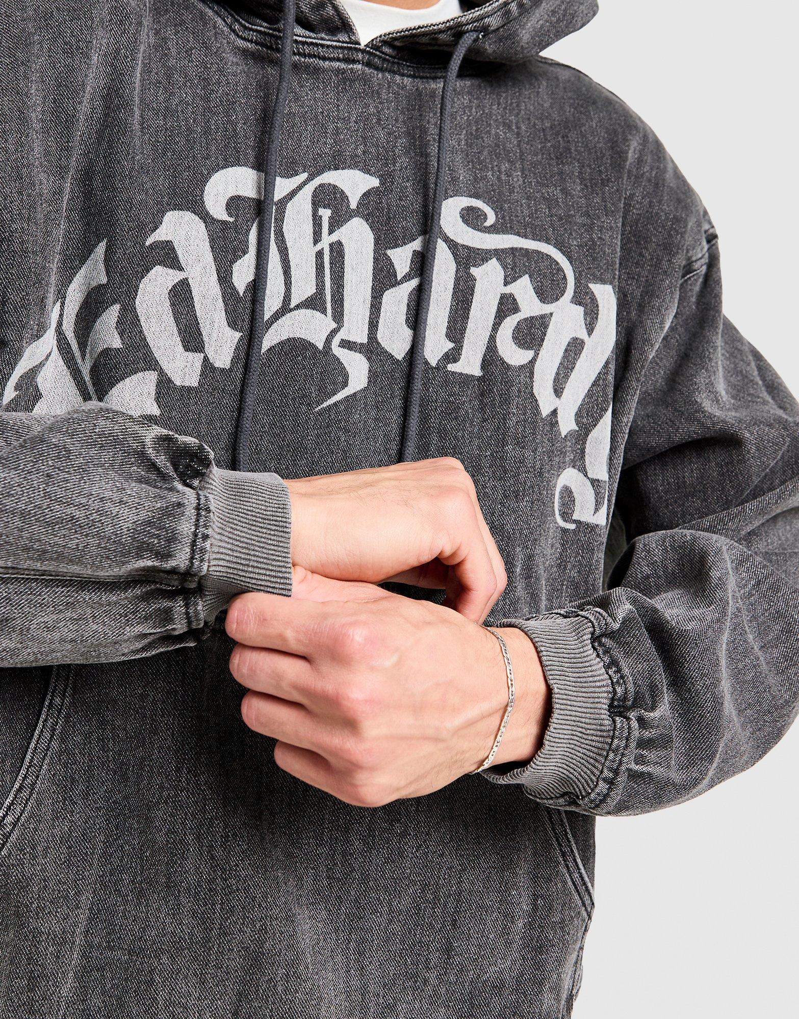 Ed Hardy Acid Wash Denim Hoodie