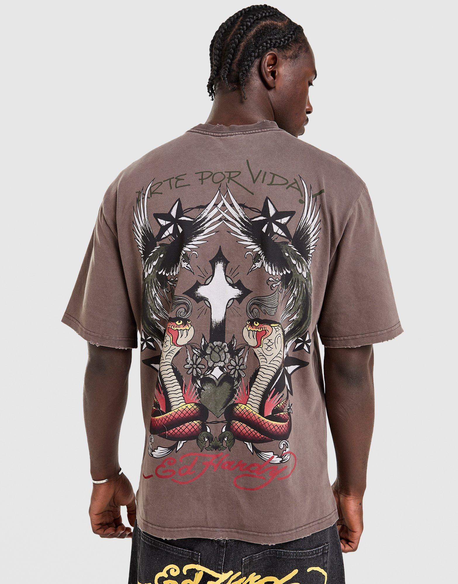 Ed Hardy Snake Back Vintage Maglia