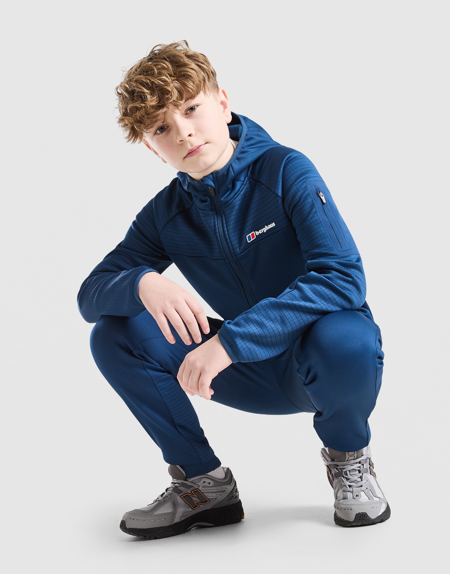 Blue Berghaus Grid Full Zip Hoodie Junior - JD Sports Global
