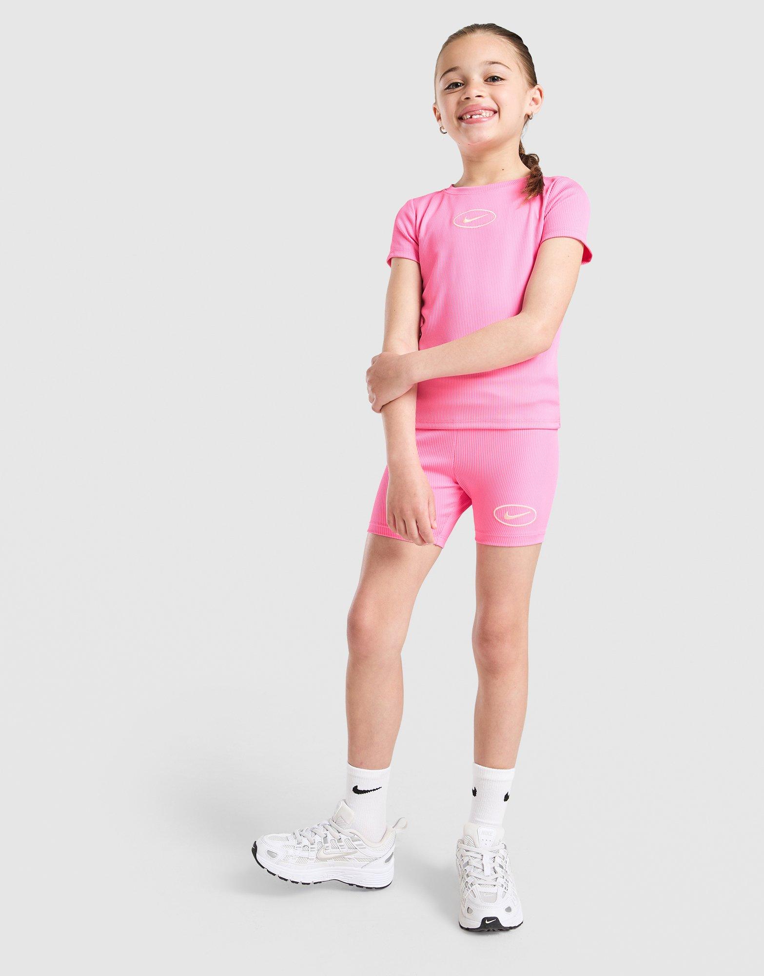 Nike Girls' Ribbed T-Shirt/Shorts Set Children