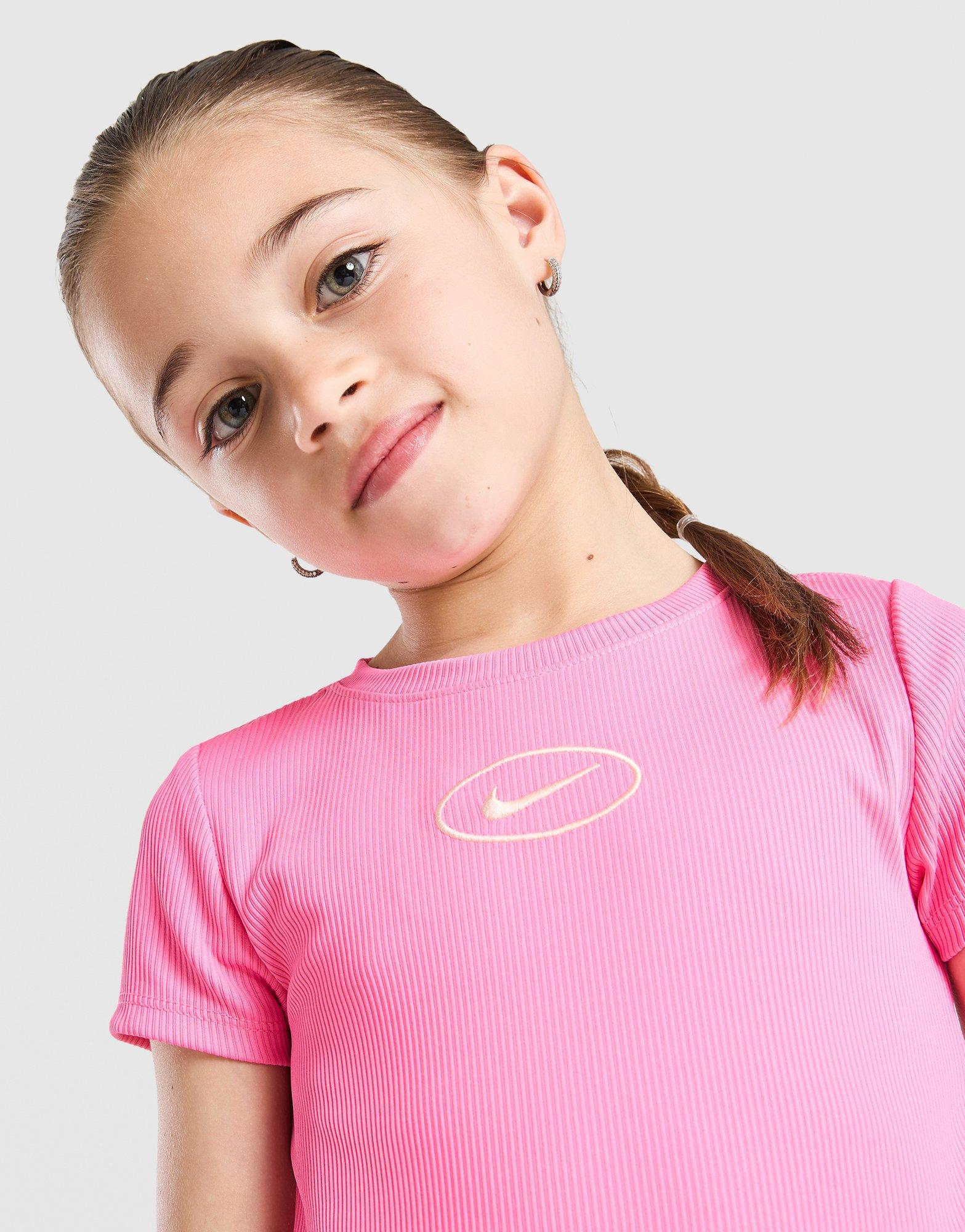 Nike Girls' Ribbed T-Shirt/Shorts Set Children