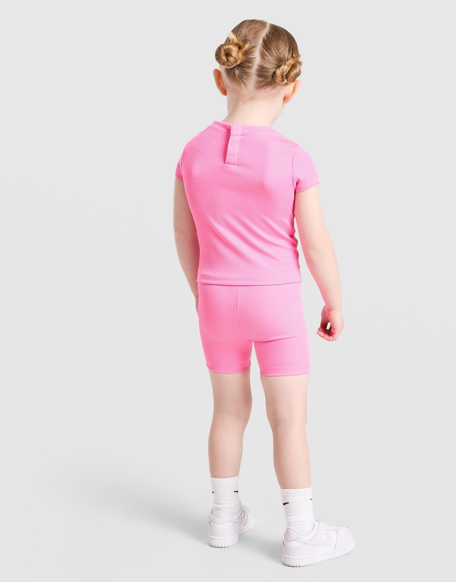 Nike Girls' Ribbed T-Shirt/Shorts Set Infant