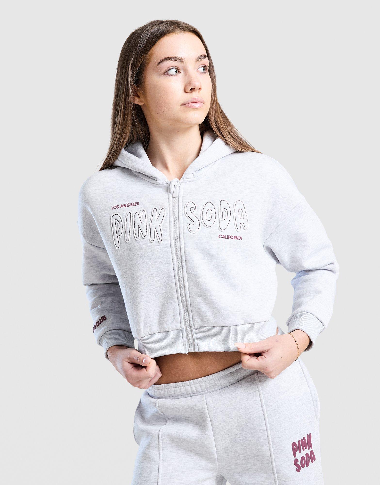 Pink Soda Sport Girls' Sage Crop Full Zip Hoodie Junior