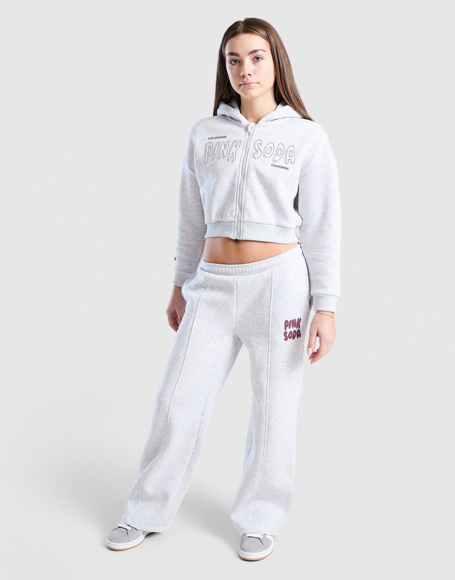 Pink Soda Sport Girls' Sage Crop Full Zip Hoodie Junior