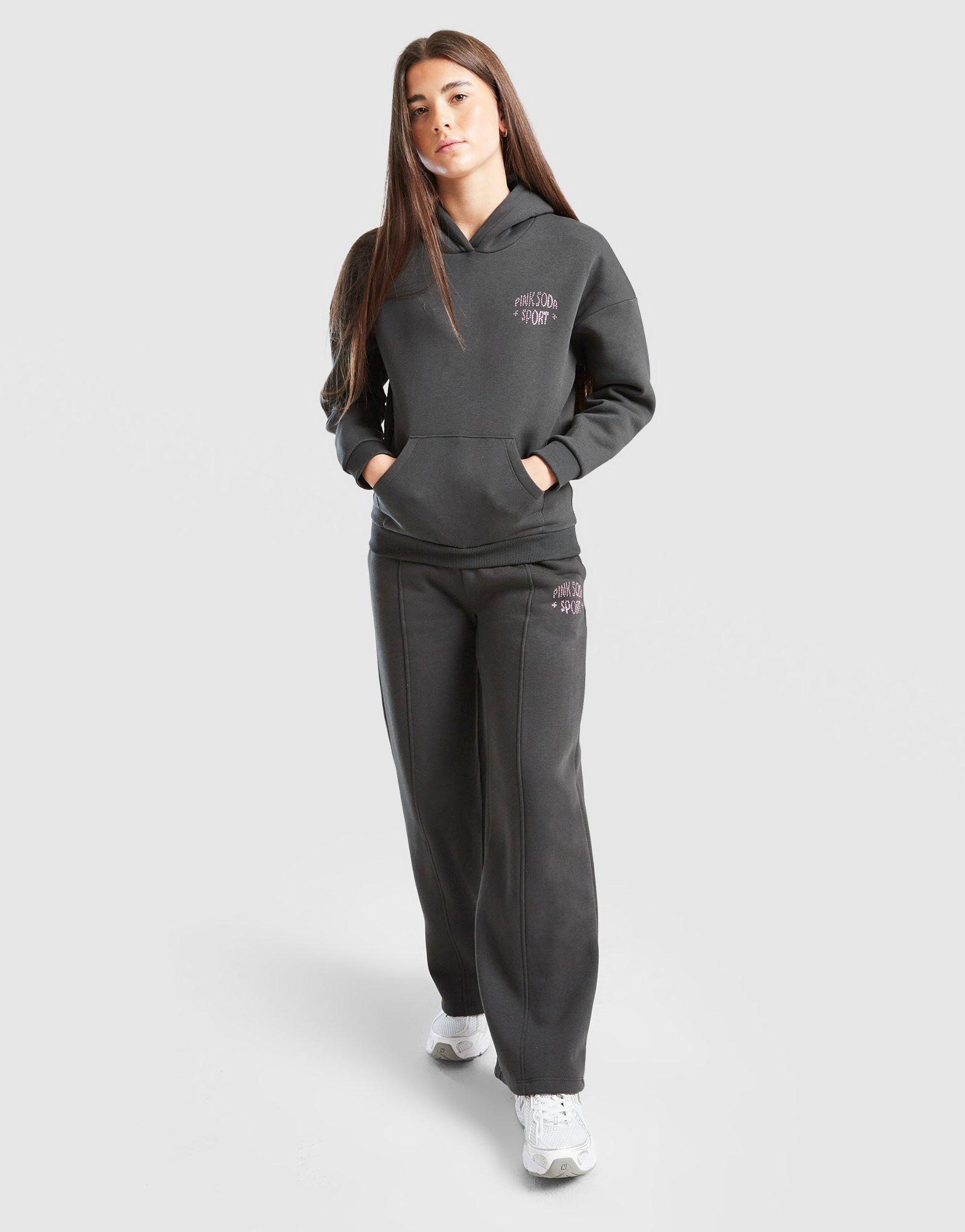 Pink Soda Sport Girls' Rhinestone Overhead Hoodie Junior