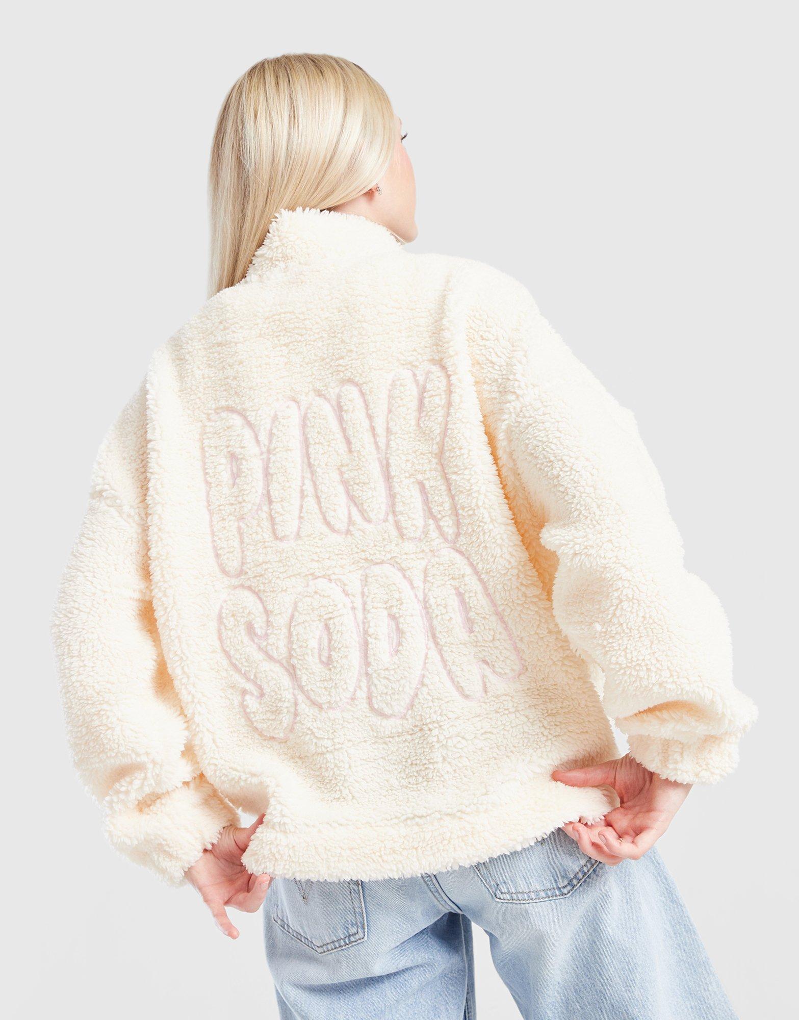 Pink Soda Sport Girls' Borg Pile con zip intera Junior