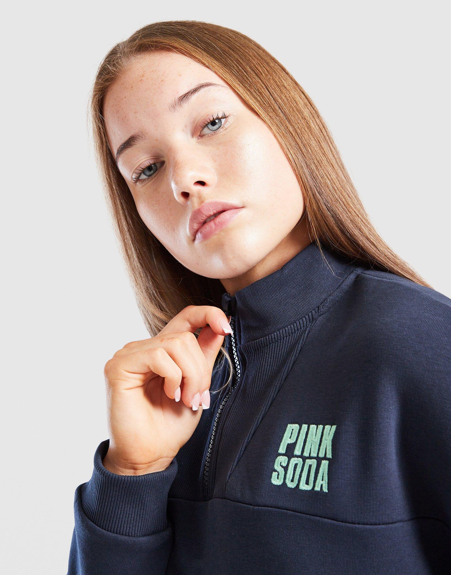 Pink Soda Sport Girls' Lila Crop 1/4 Zip Top Junior