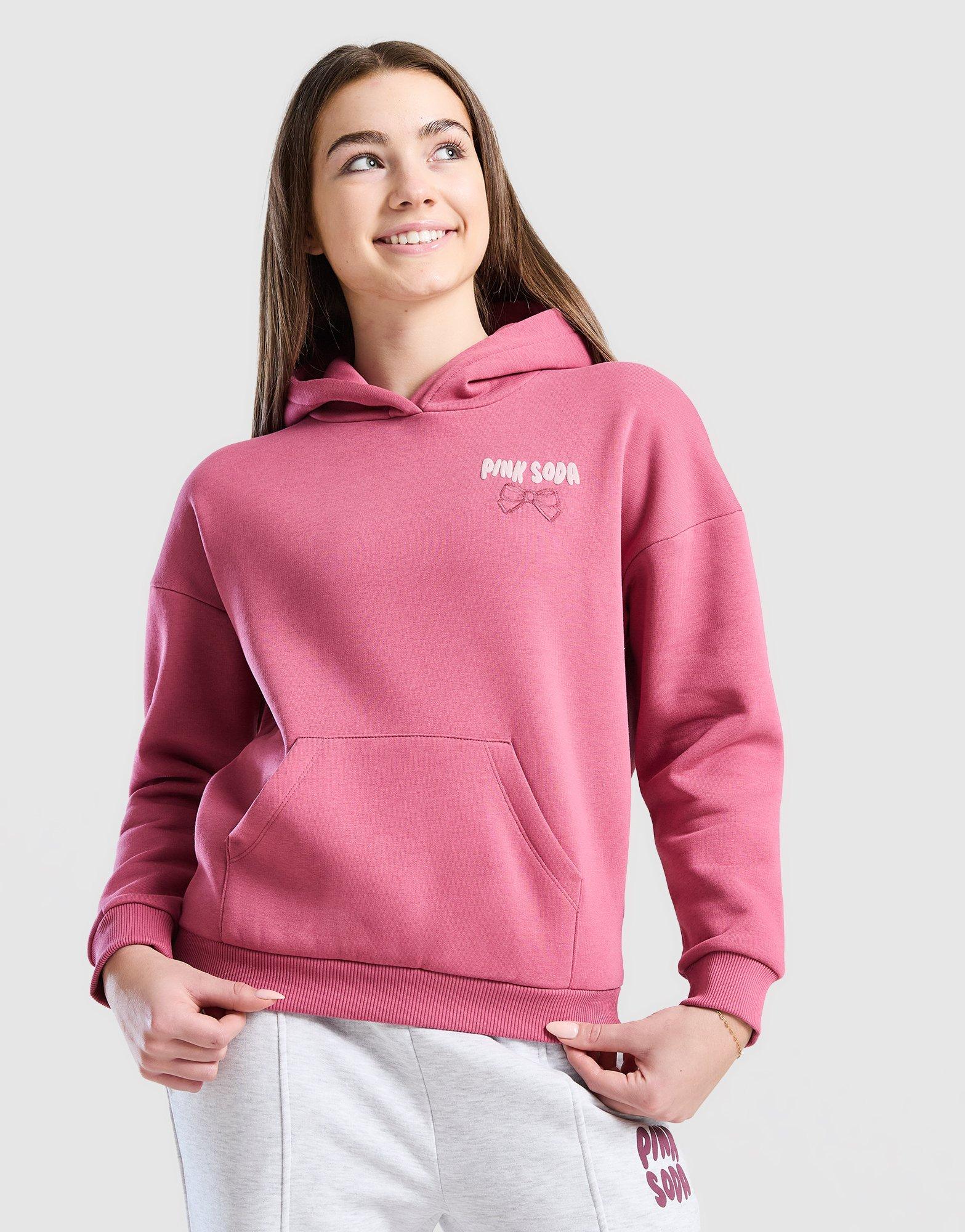 Pink Soda Sport Girls' Felpa con fiocco applicato Junior