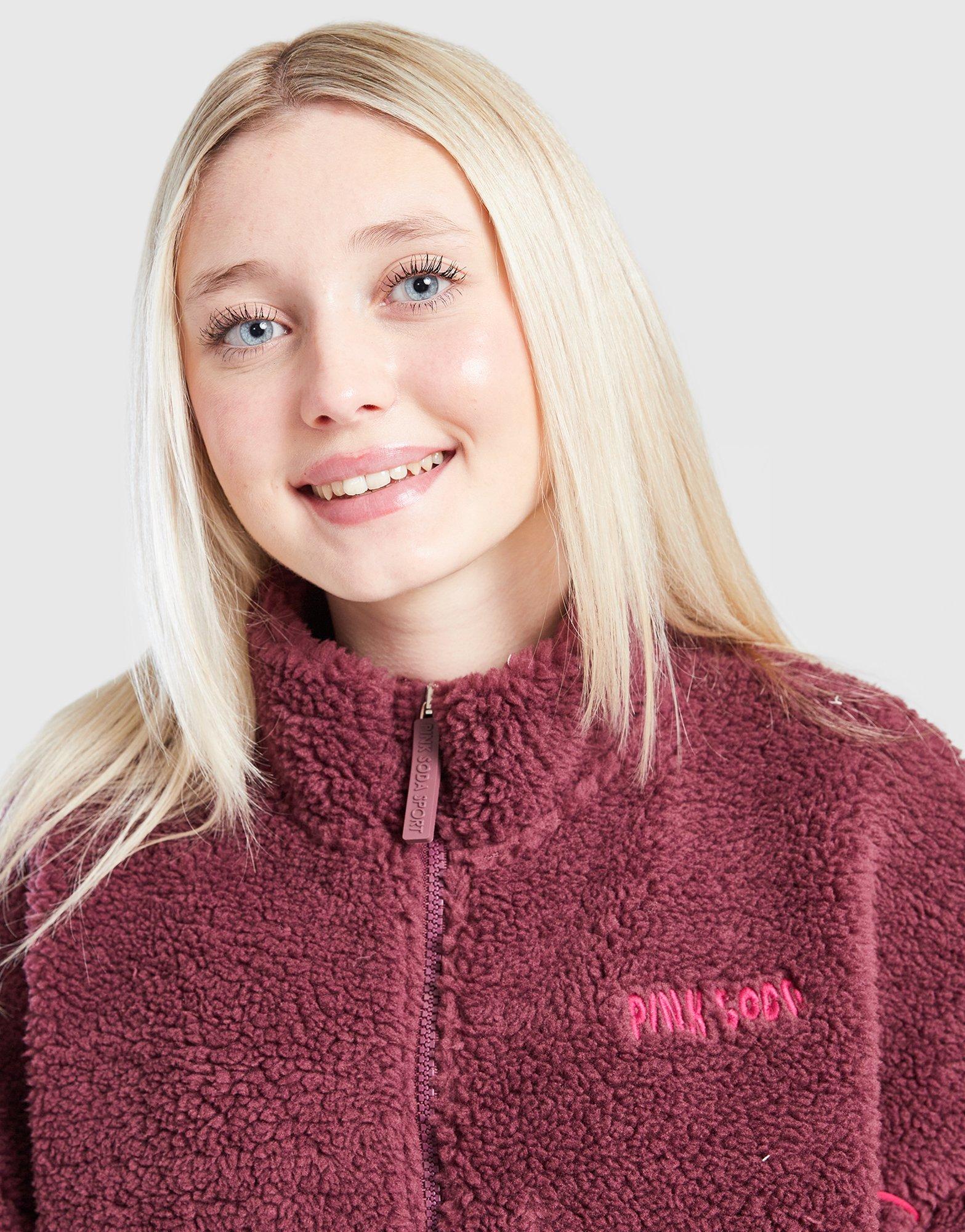 Pink Soda Sport Girls' Borg Full Zip Fleece Junior
