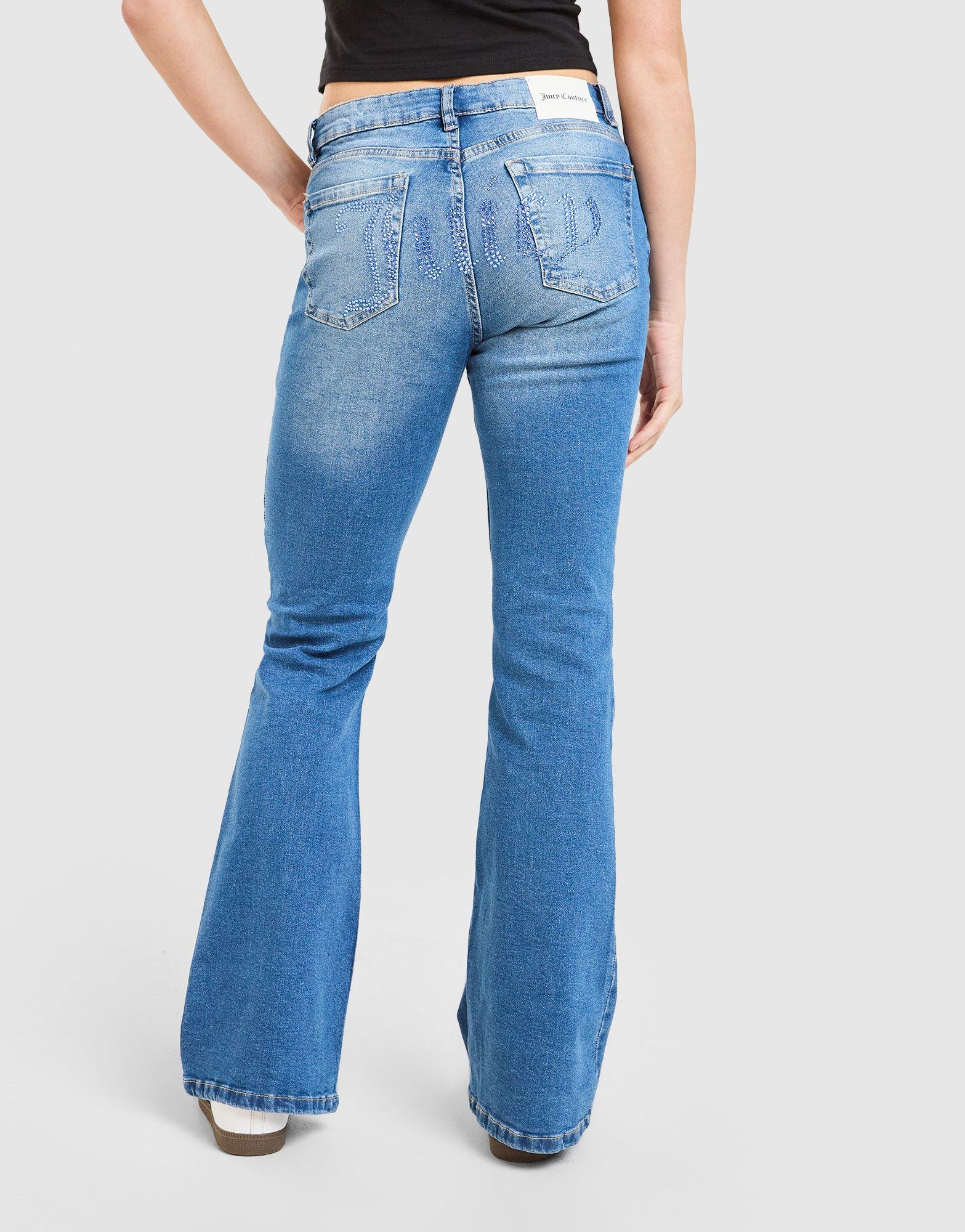 JUICY COUTURE Low Rise Diamante Denim Jeans