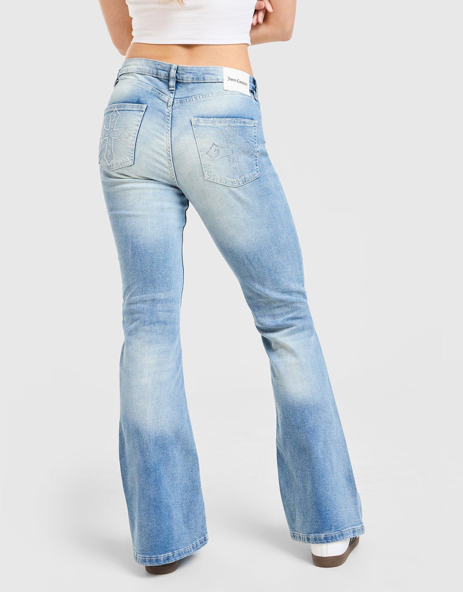 JUICY COUTURE Cross Lace Up Denim Jeans