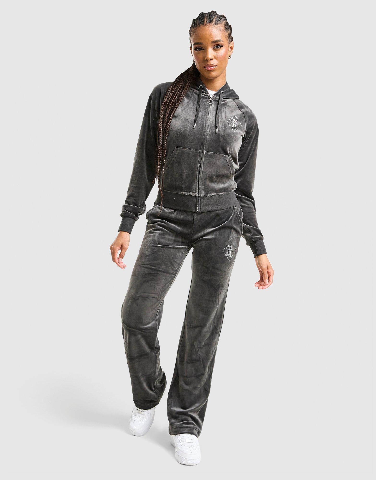 JUICY COUTURE Cross Wash Velour Hoodie