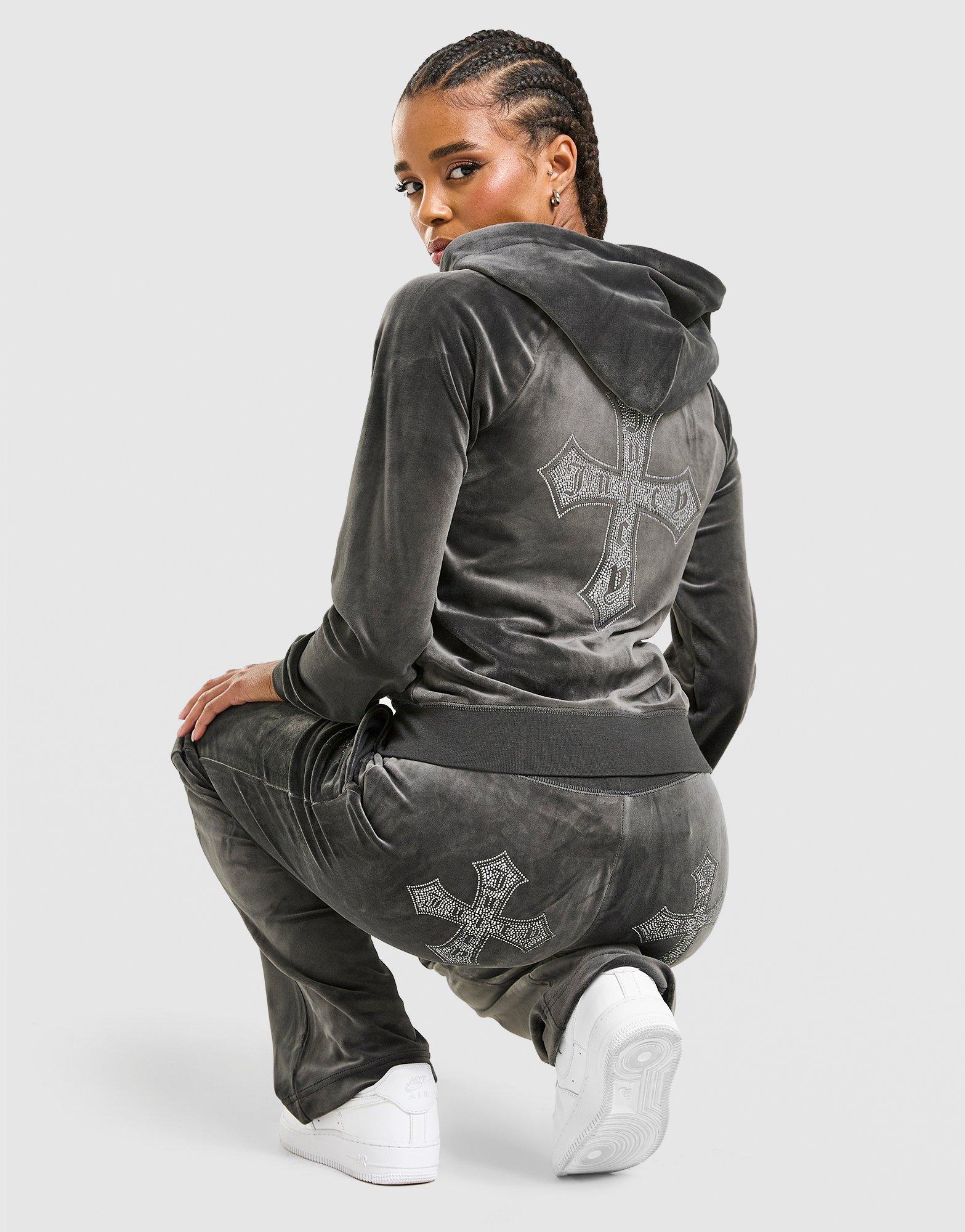 JUICY COUTURE Cross Wash Velour Hoodie