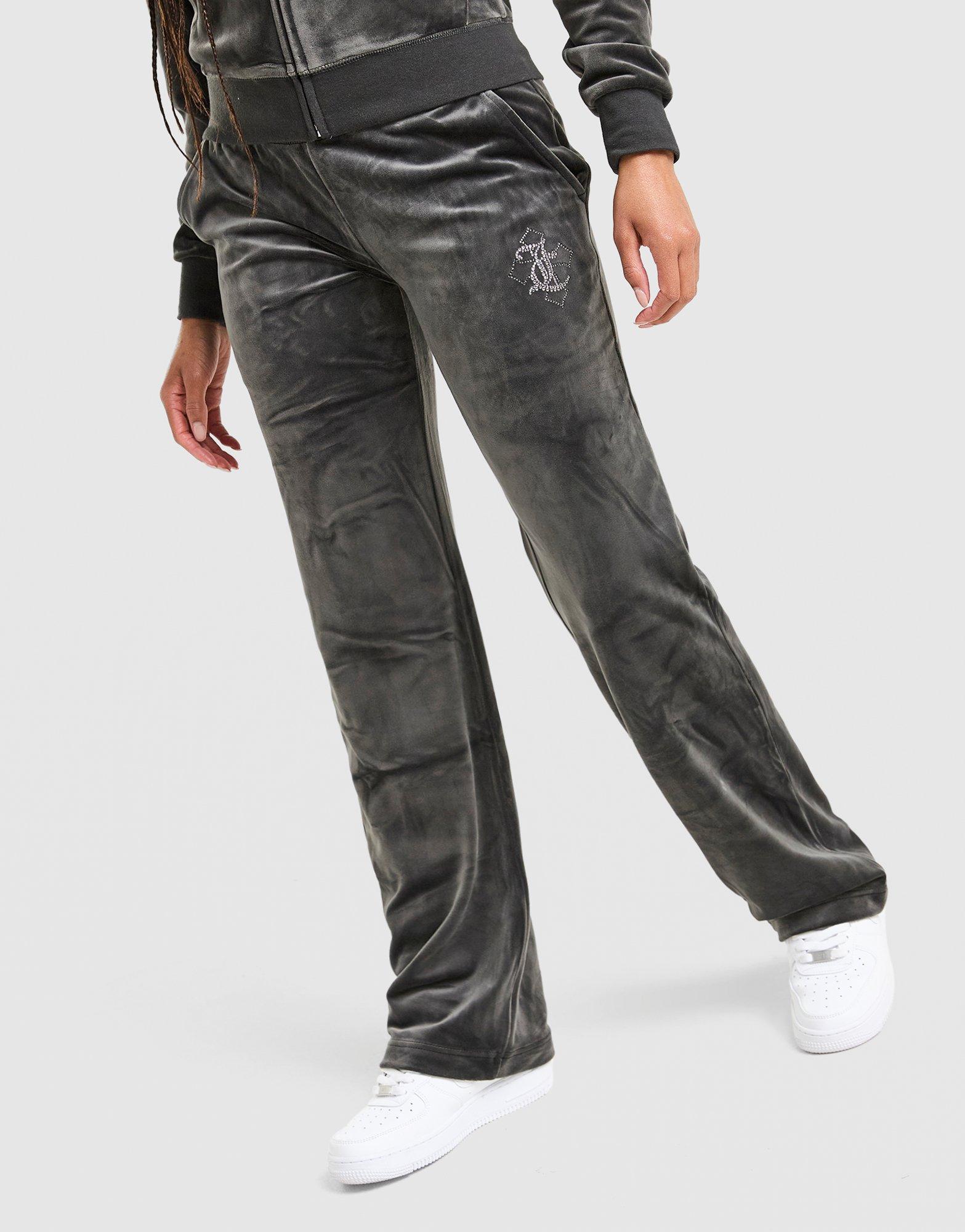 JUICY COUTURE Cross Wash Velour Track Pants