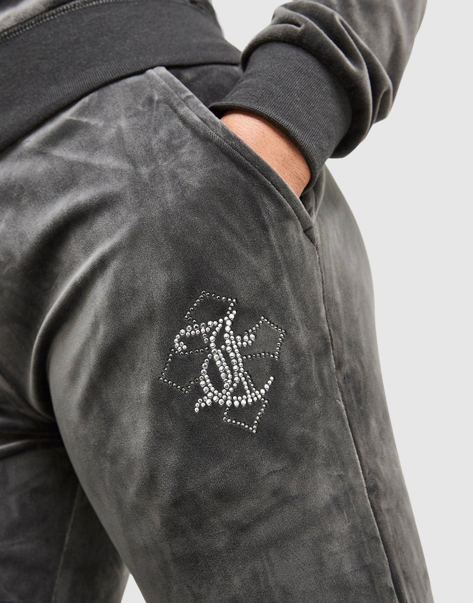 JUICY COUTURE Cross Wash Velour Track Pants