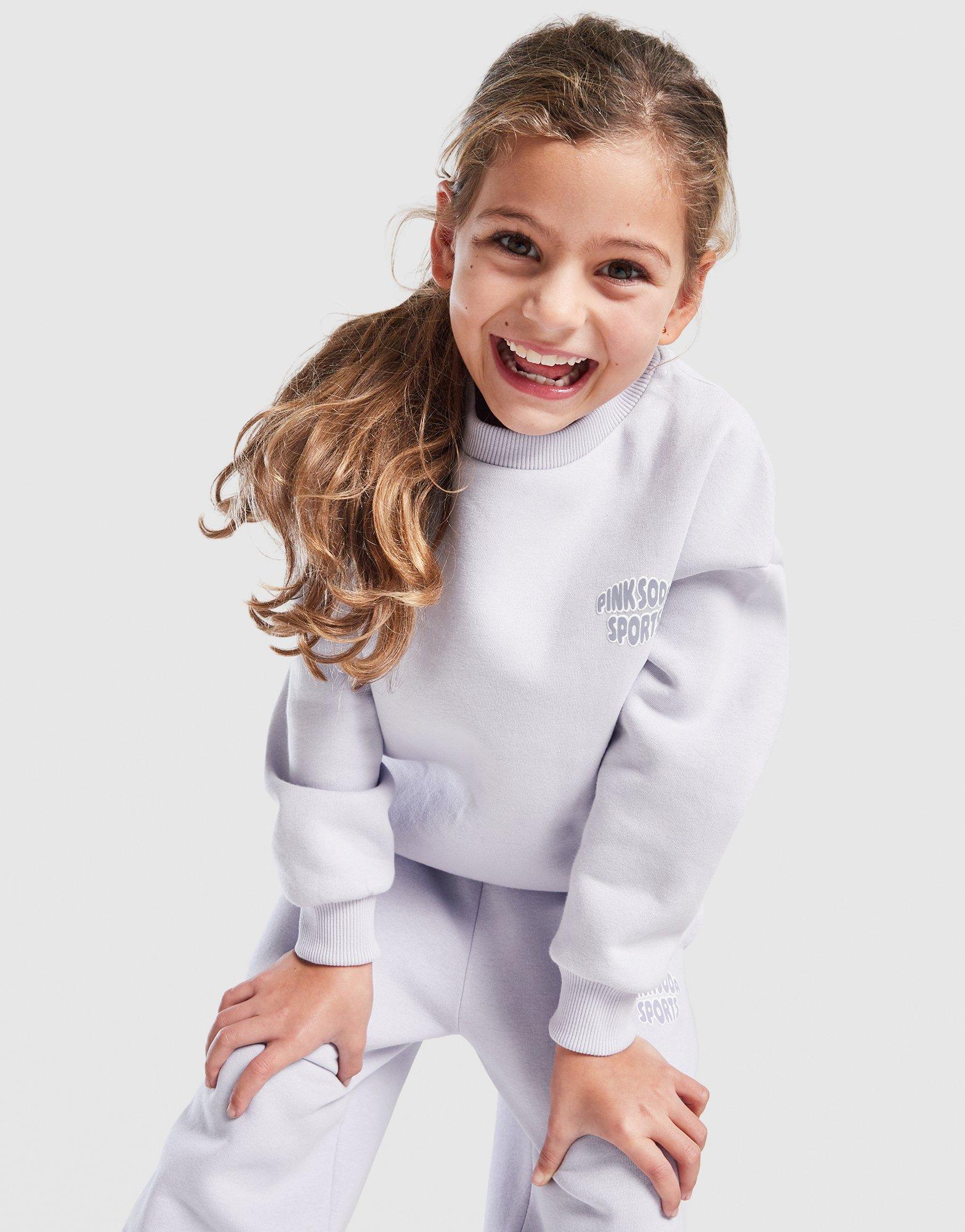 Pink Soda Sport Girls' Scribble Crew Tracksuit Children