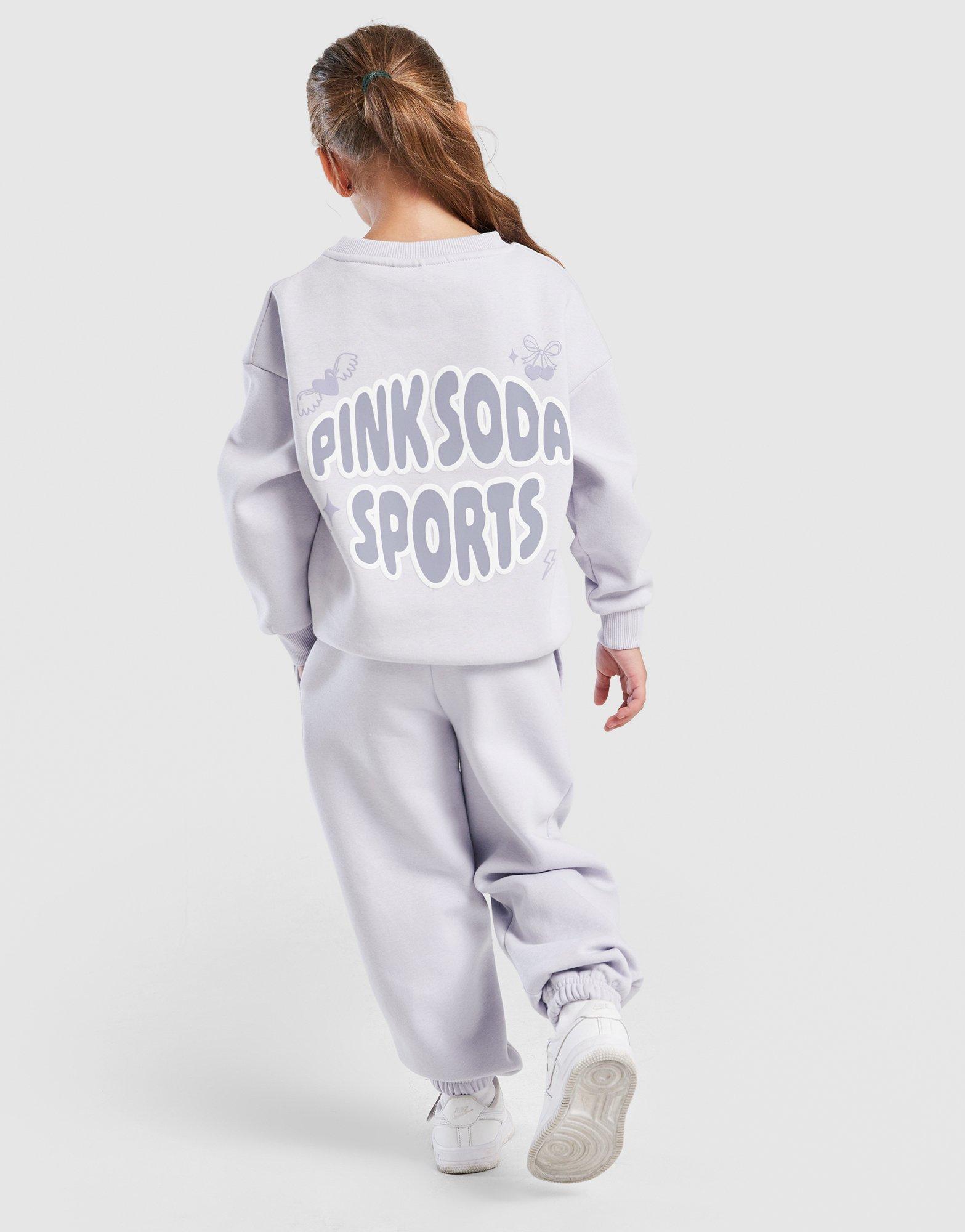 Pink Soda Sport Girls' Scribble Crew Tracksuit Children