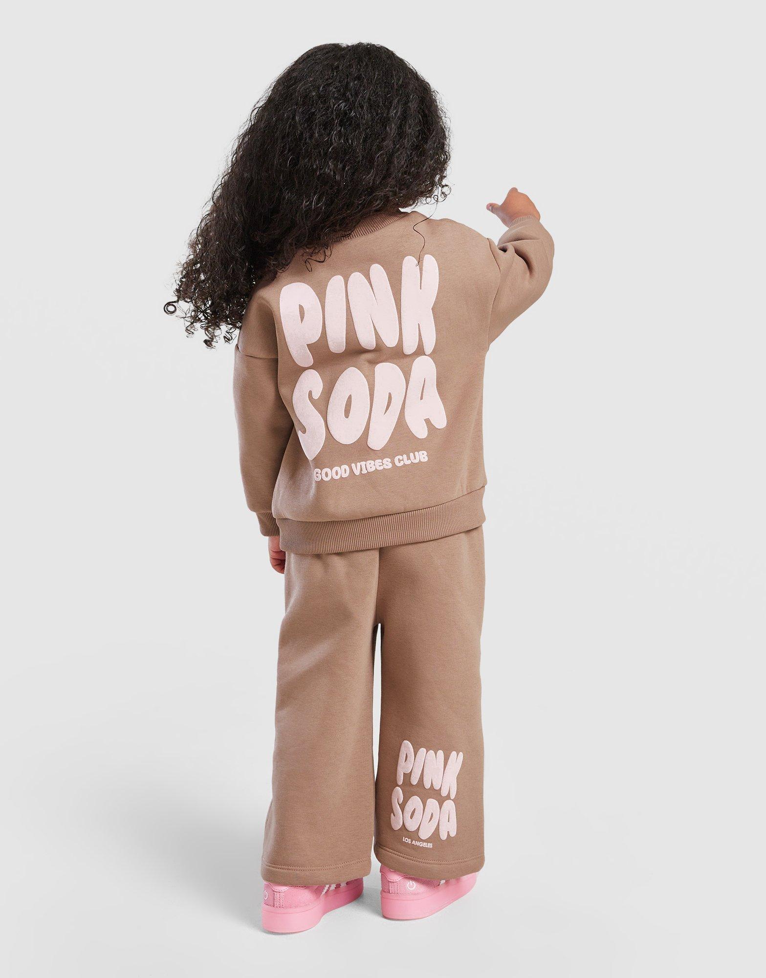 Pink Soda Sport Girls' Mix Crew Tracksuit Infant