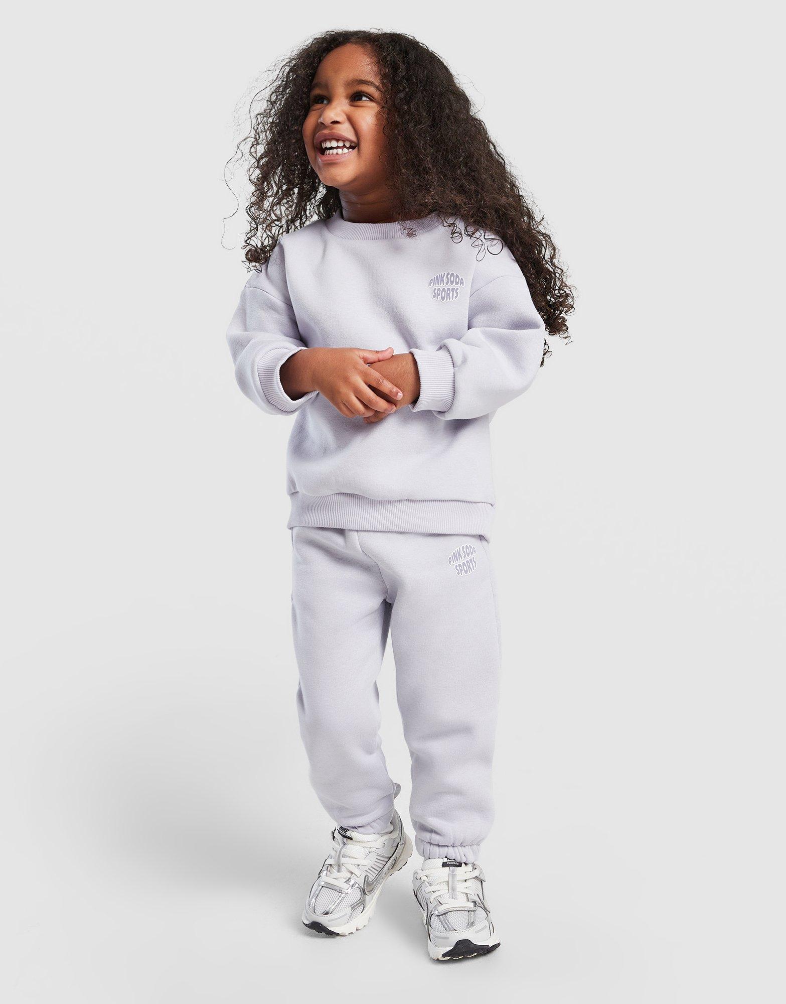 Pink Soda Sport Girls' Scribble Crew Tracksuit Infant