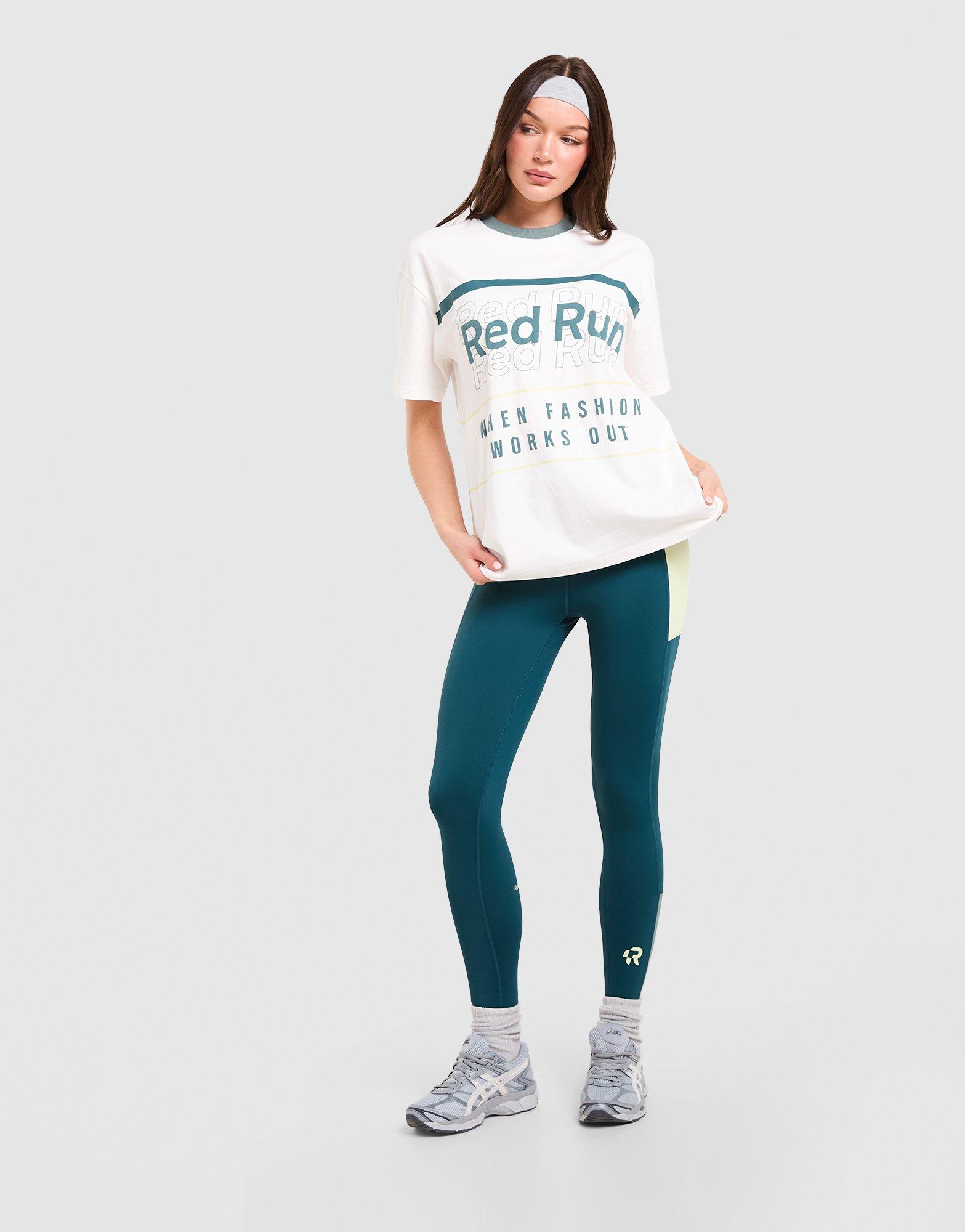 Red Run Activewear Skyline Oversized Graphic T-Shirt