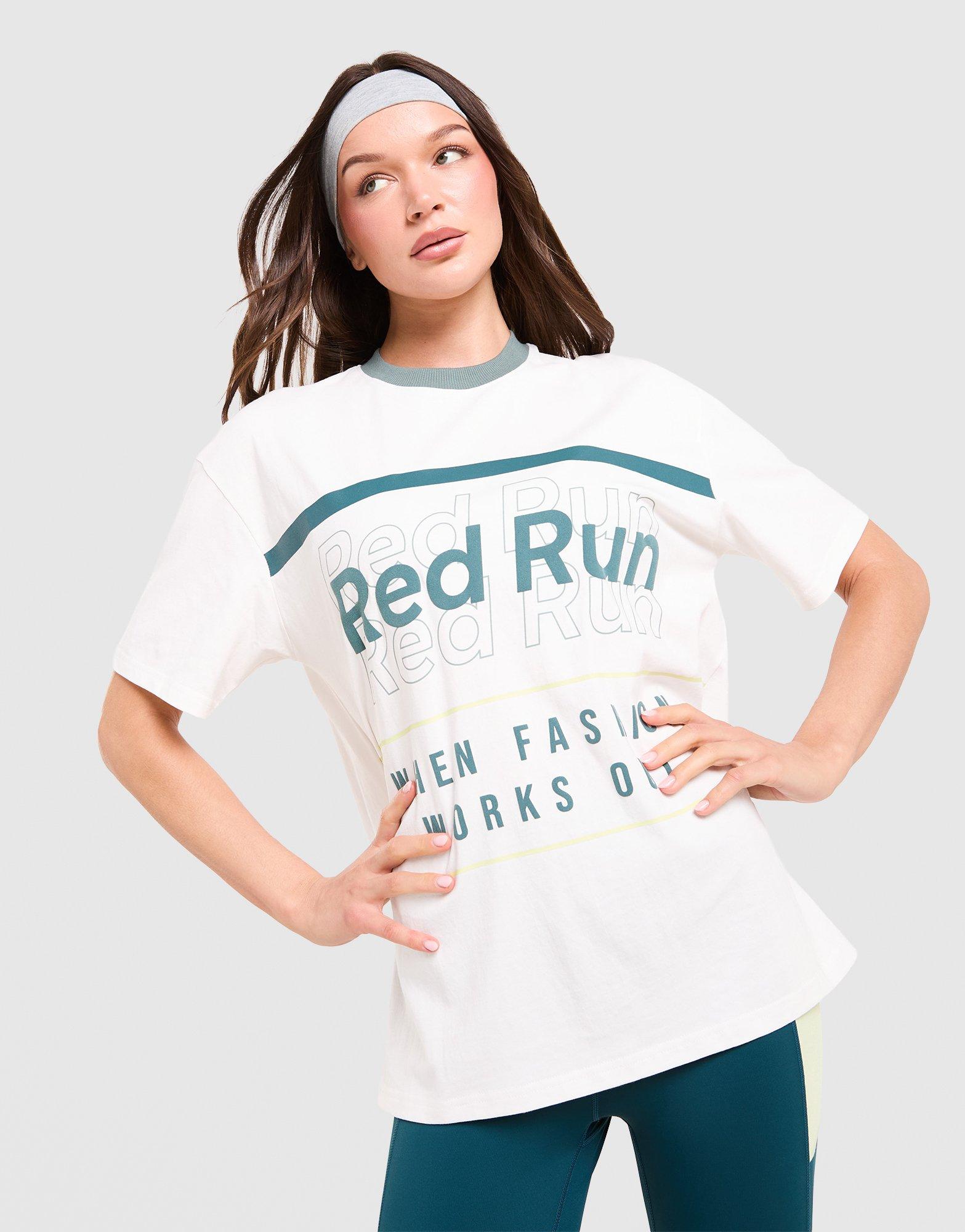 Red Run Activewear Skyline Oversized Graphic T-Shirt