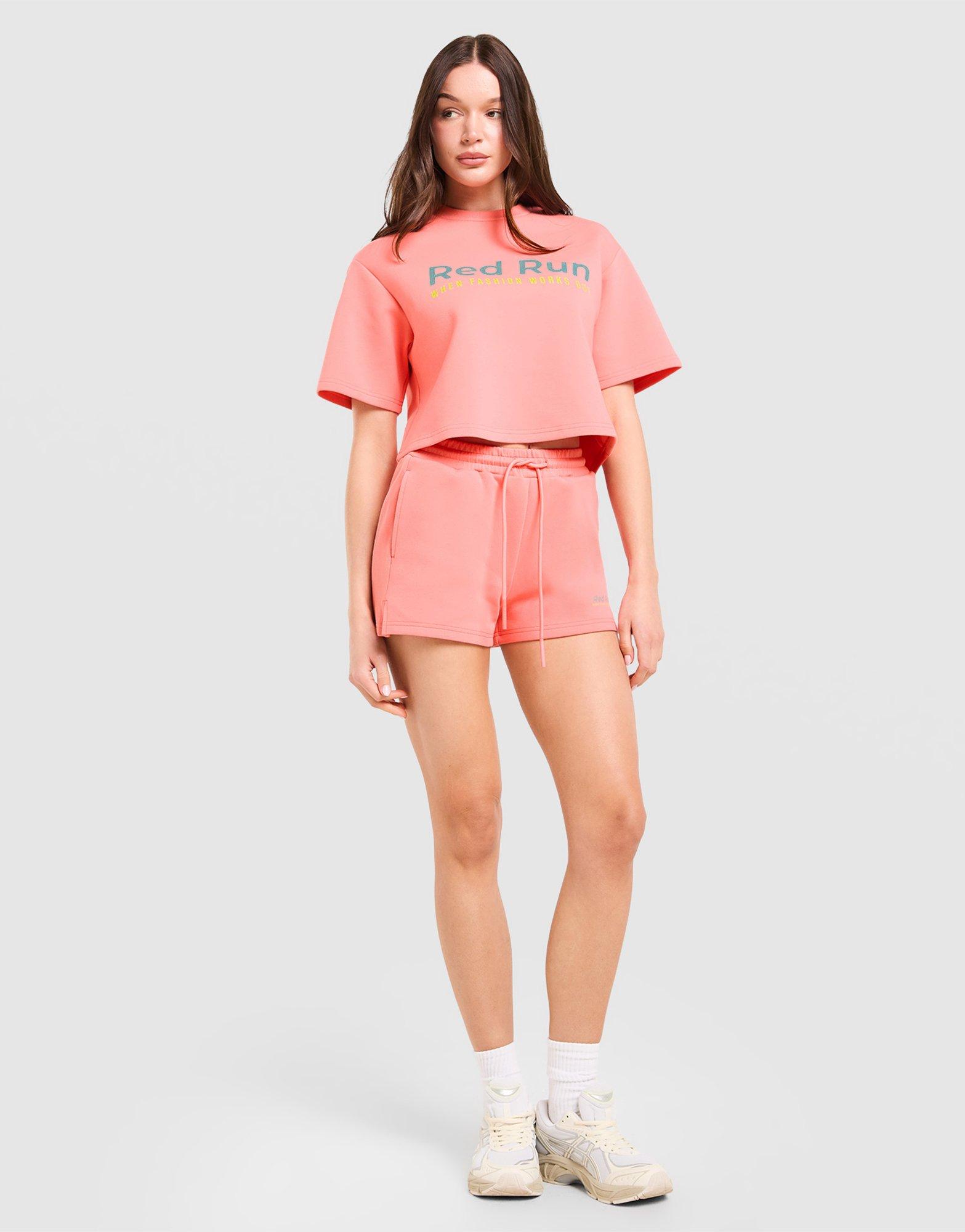 Red Run Activewear Azure Boxy Cropped T-Shirt