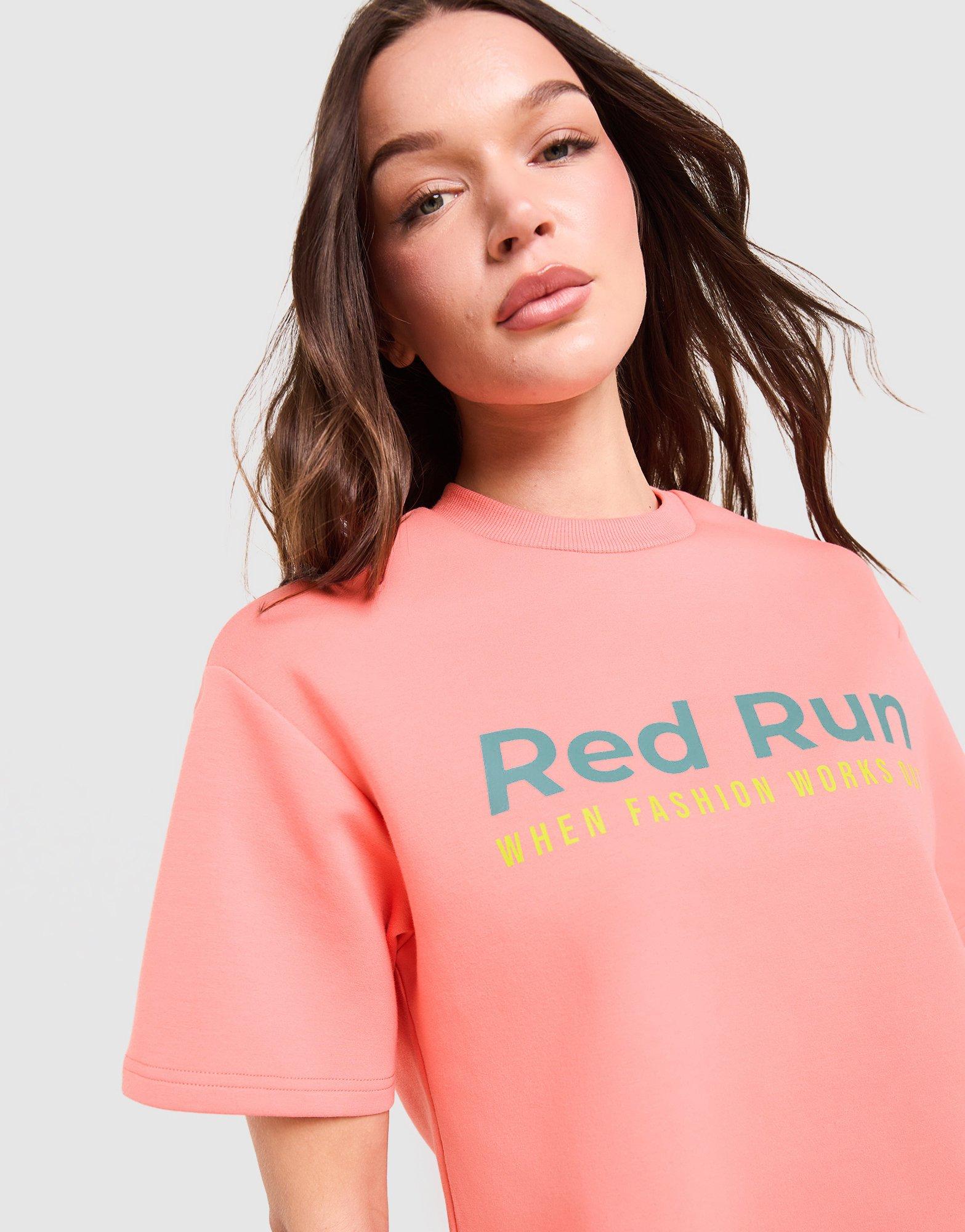 Red Run Activewear Azure Boxy Cropped T-Shirt