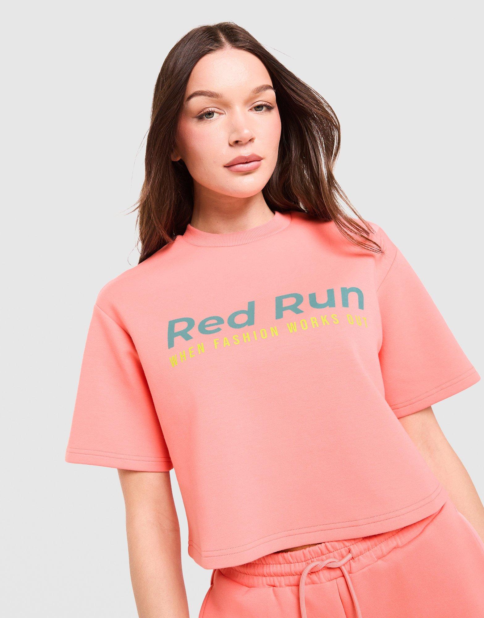 Red Run Activewear Azure Boxy Cropped T-Shirt