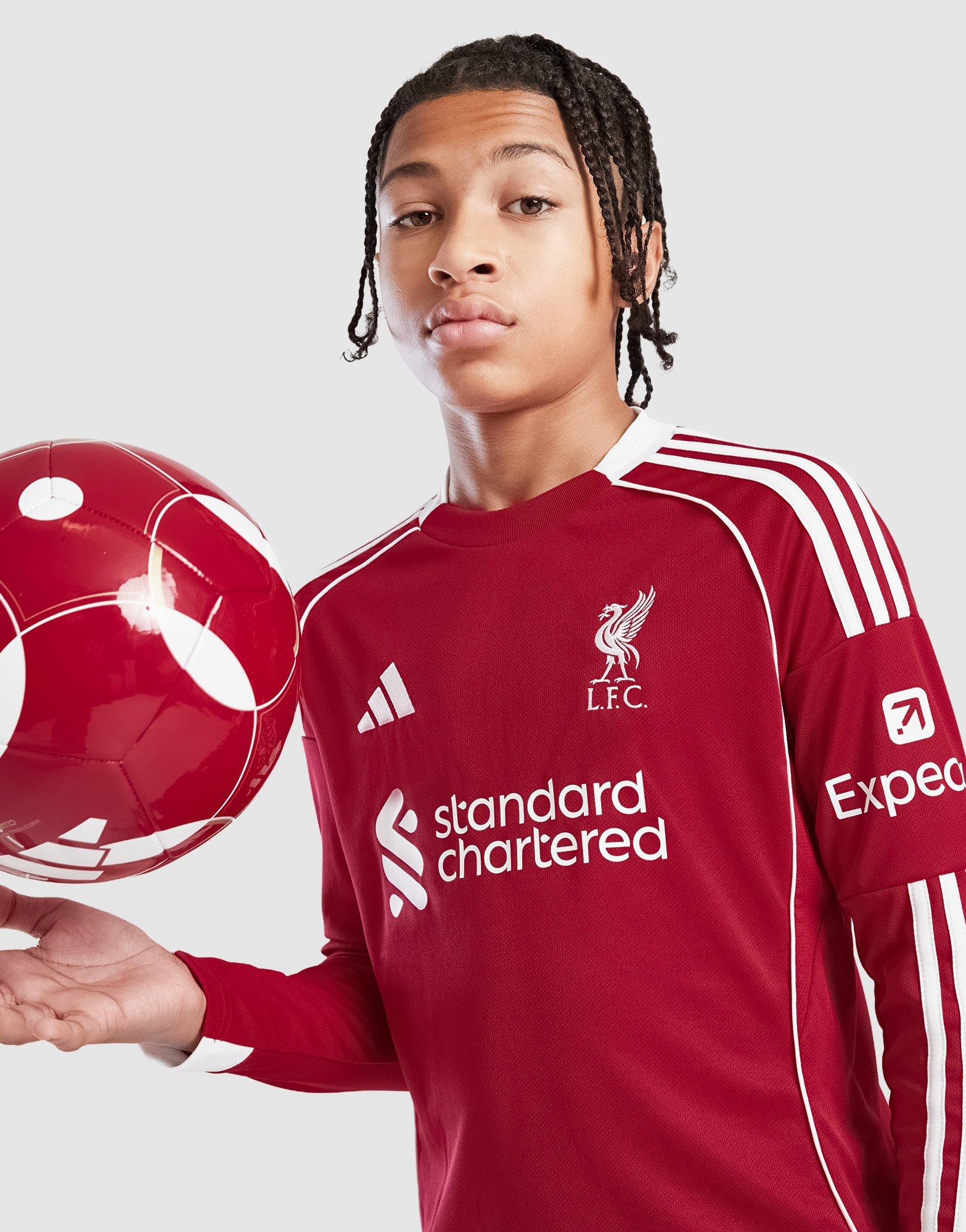 adidas Maillot domicile à manches longues Liverpool FC 25/26 Enfants
