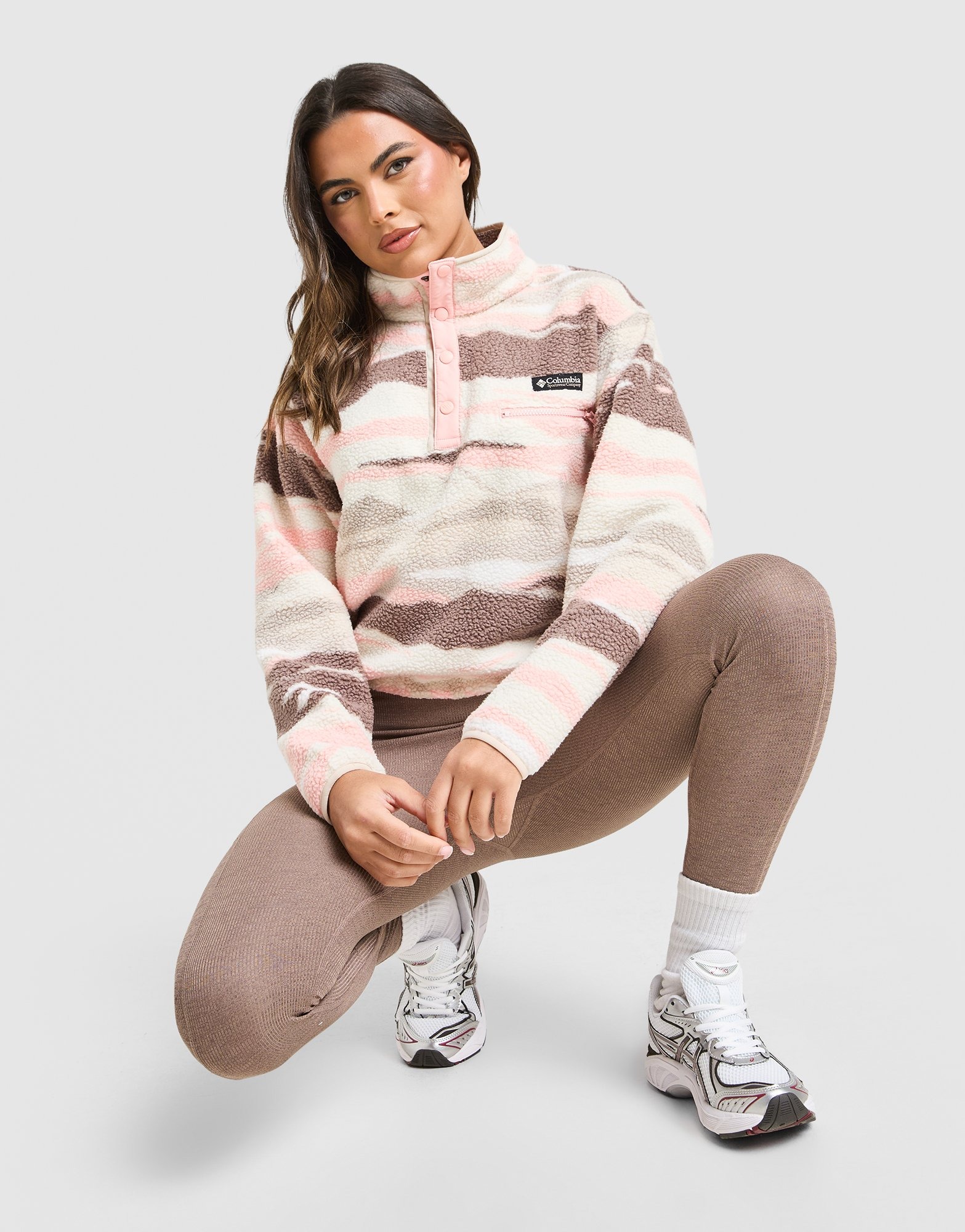 50's 〜60's ALPS Sportswear ピンク　スポーツジャケット Pink Columbia Helvetia Print Fleece - JD Sports Global
