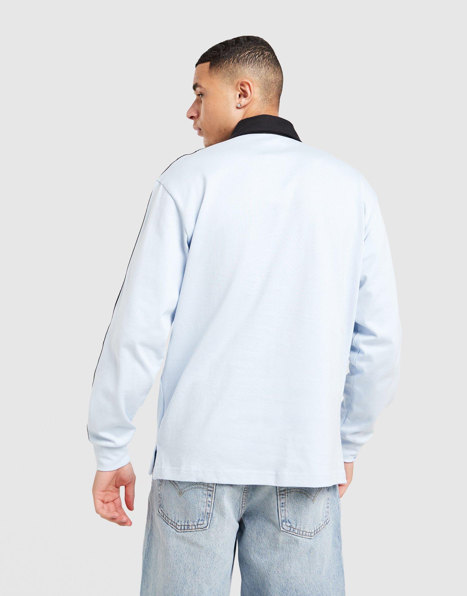 adidas Originals 3 Stripes Rugby Long Sleeve Polo Shirt