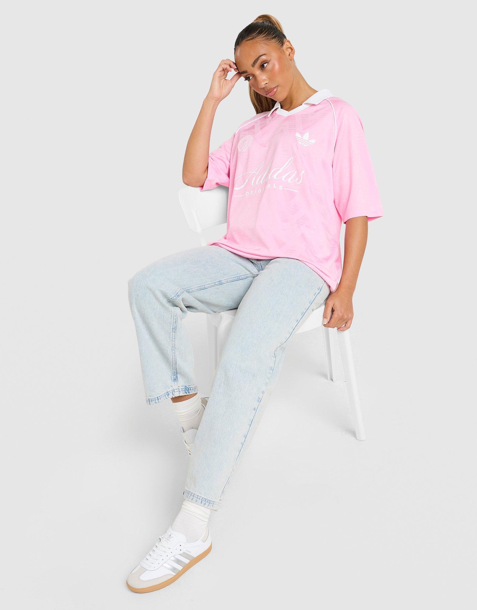 adidas Originals Script Football Collar T-Shirt