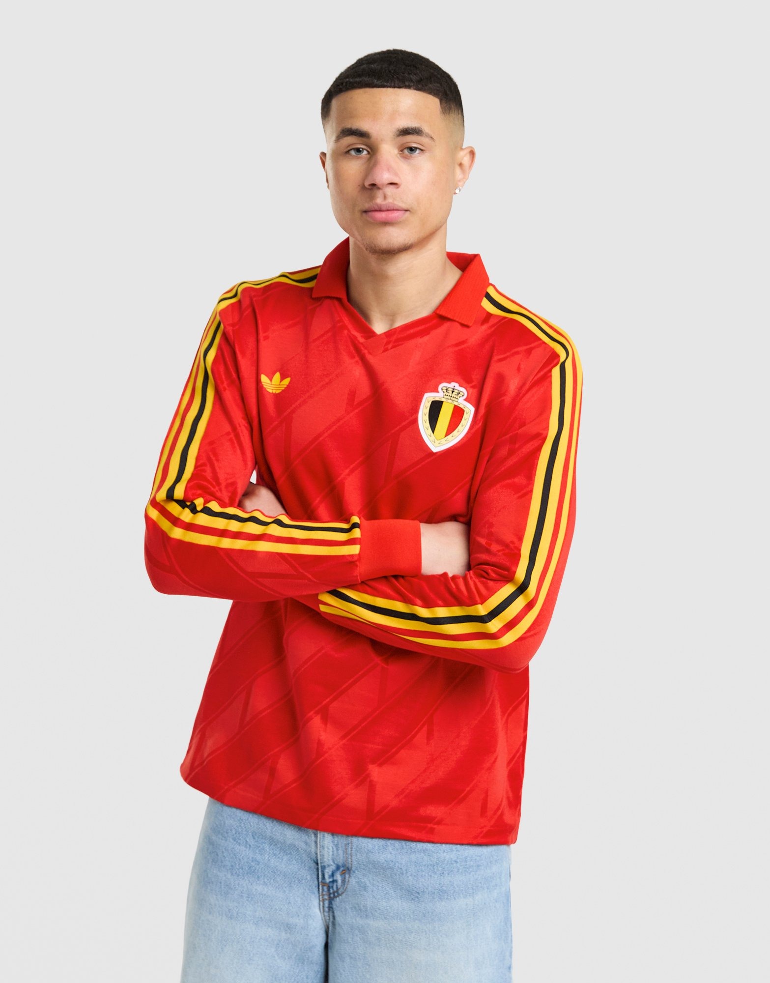 超激レア アディダス CAジュベントス 86？（H）ゲームシャツ Red adidas Originals Belgium '86 Retro Home Shirt - JD Sports Global