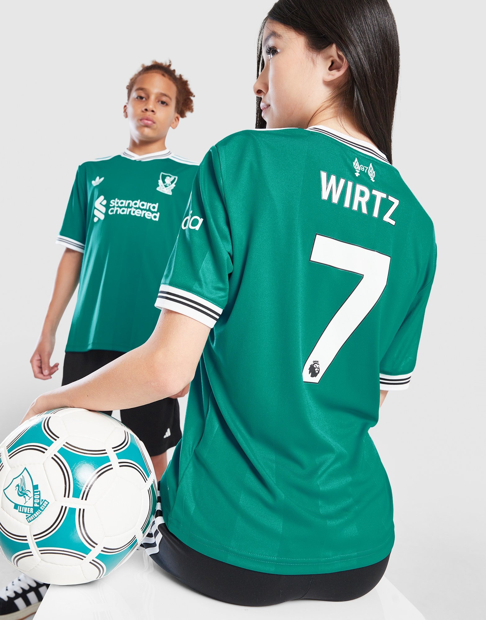 Green adidas Originals Liverpool FC 2025/26 Wirtz #7 Third Shirt
