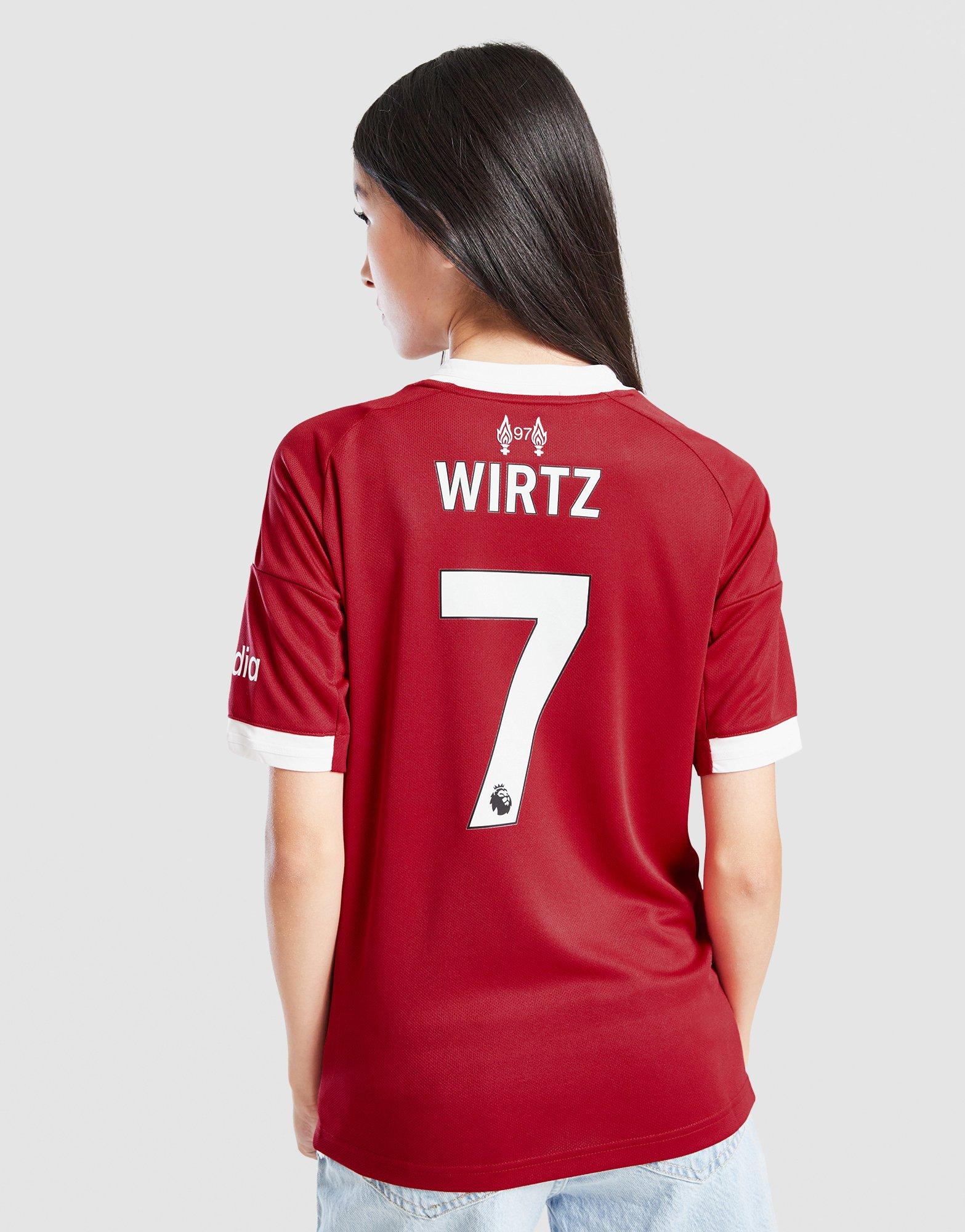 adidas Liverpool FC 2025/26 Wirtz #7 Home Shirt Junior