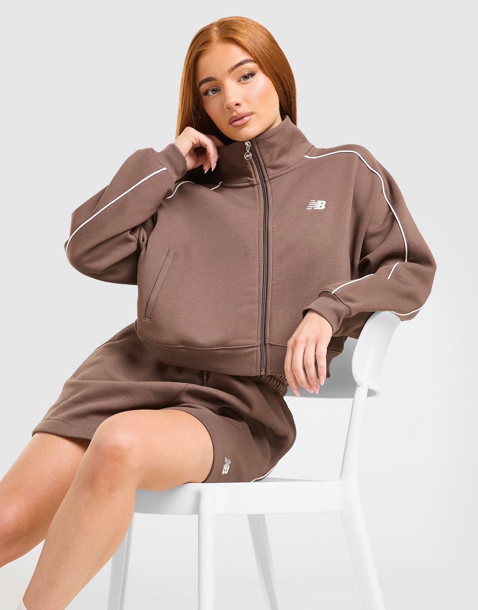 Brown New Balance Pipe Track Top - JD Sports Global