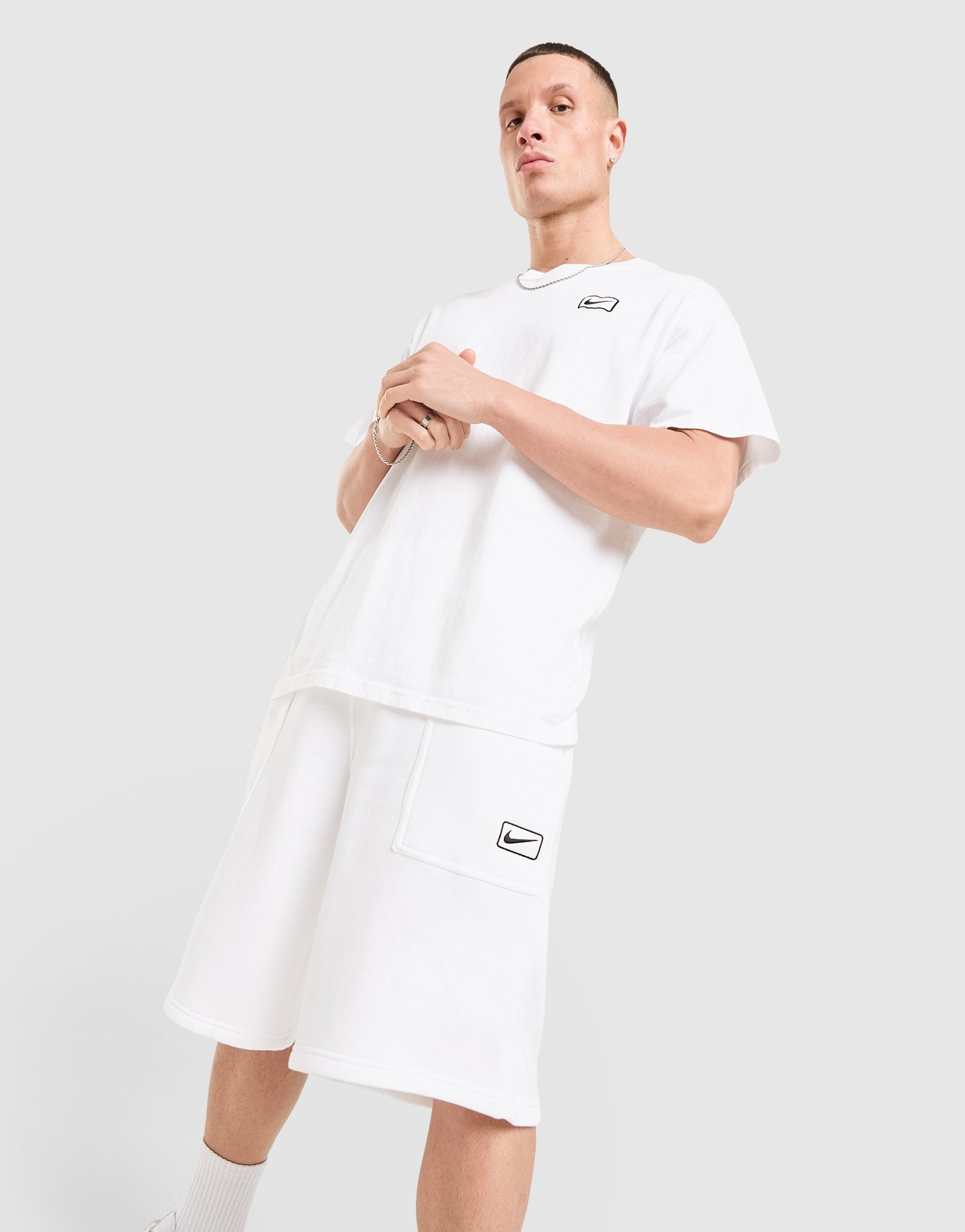 White Nike Street Fleece Shorts - JD Sports Global