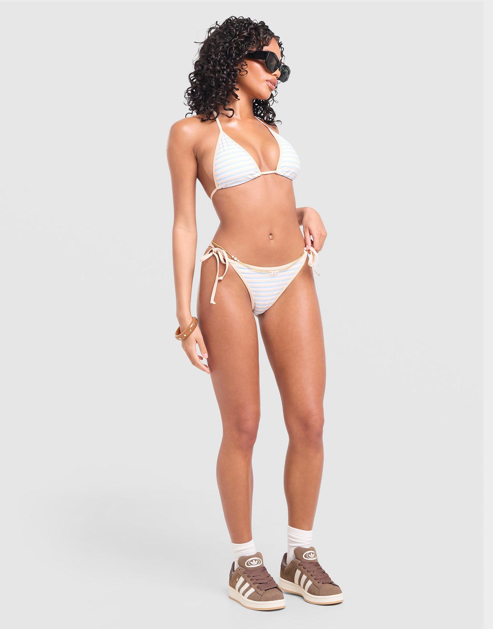 Unlike Humans Stripe Trinagle Bikini Botttoms