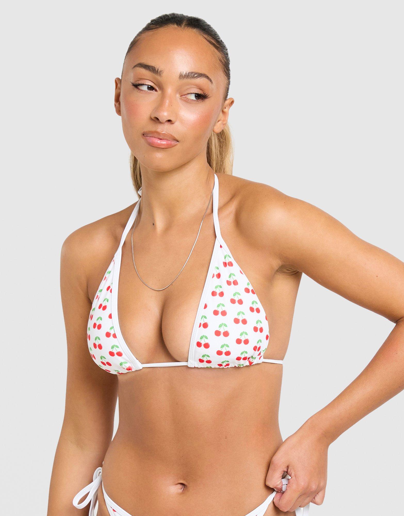 Unlike Humans Cherry Charm Bikini Top
