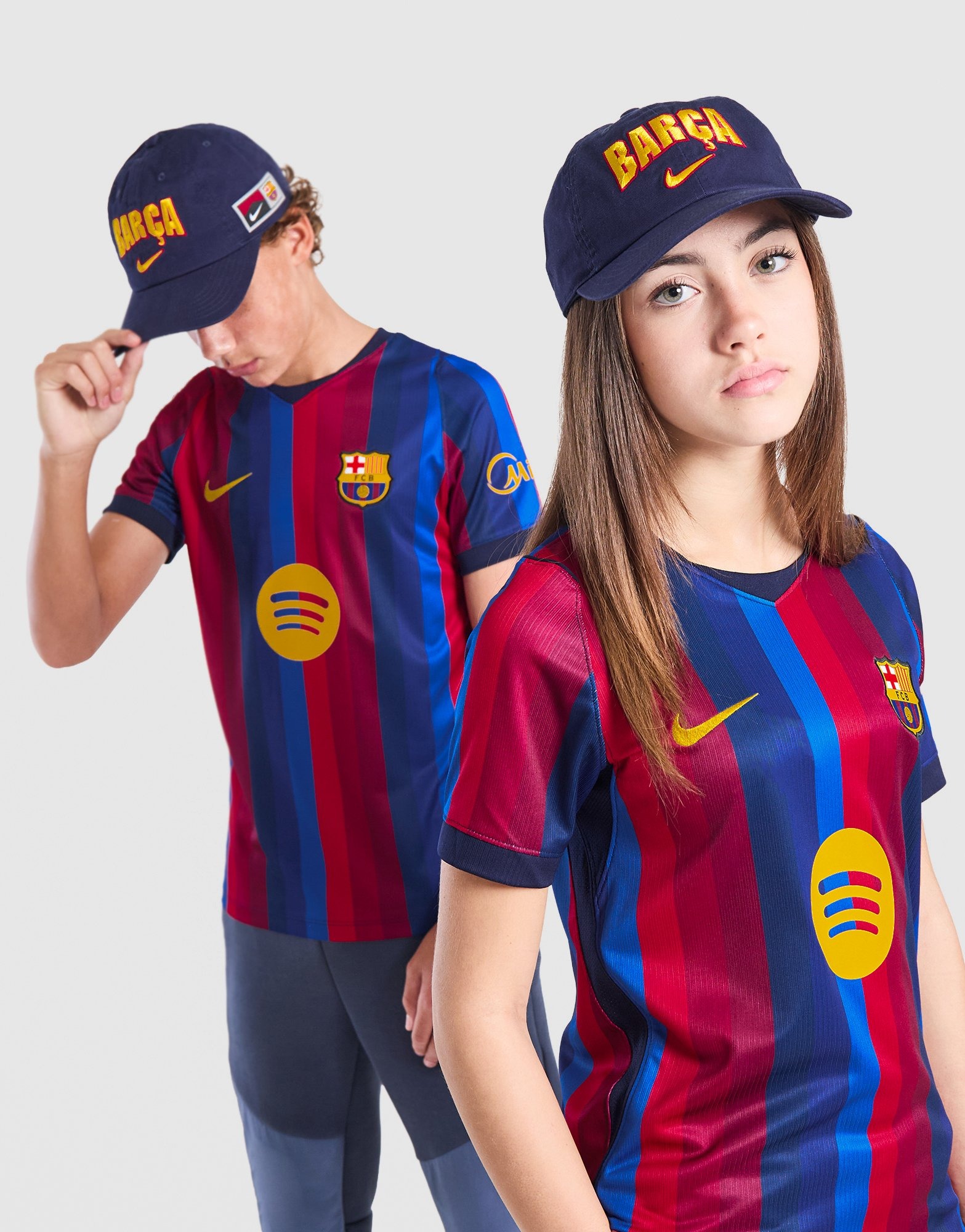 (GS) Nike x F.C. Barcelona 2026/27 Stadium Home Dri-FIT Replica T-Shirt 'Deep Garnet Blue Void Mineral Yellow' — foto 7