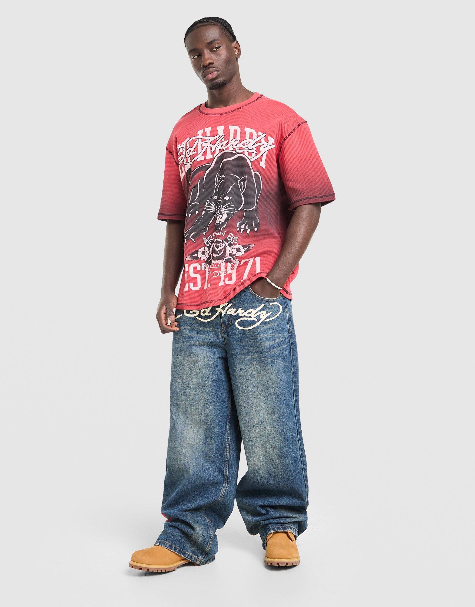 Ed Hardy Waffle Panther T-Shirt