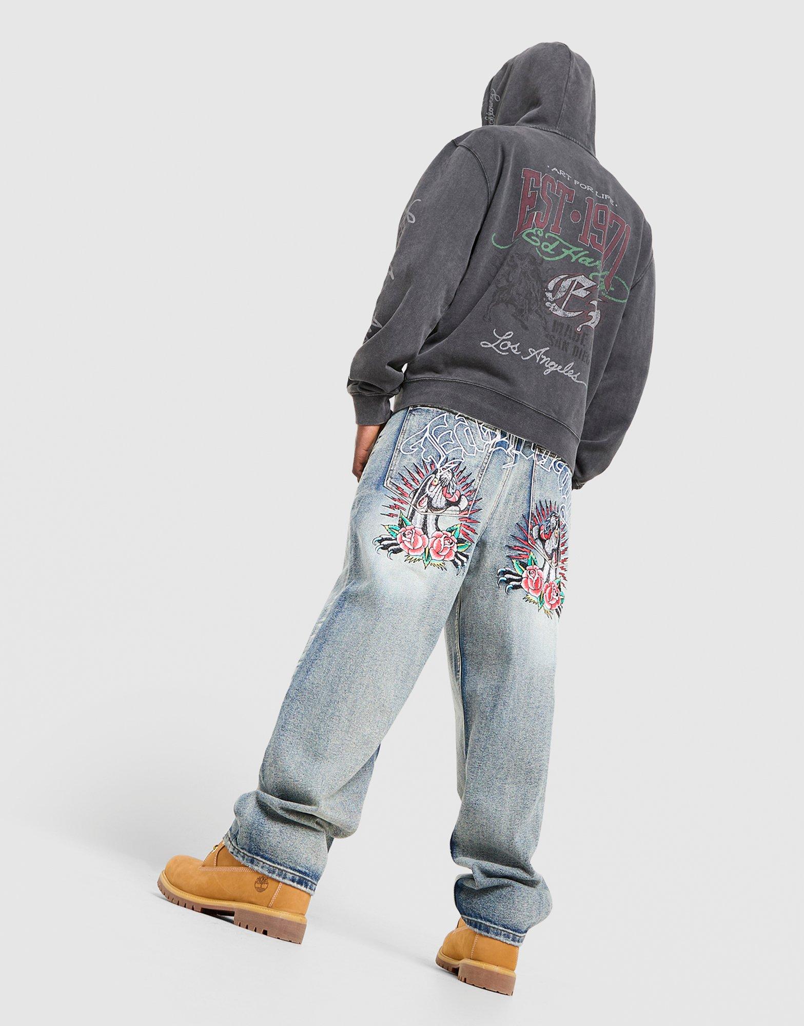 Ed Hardy Fade Tattoo Full Zip Hoodie